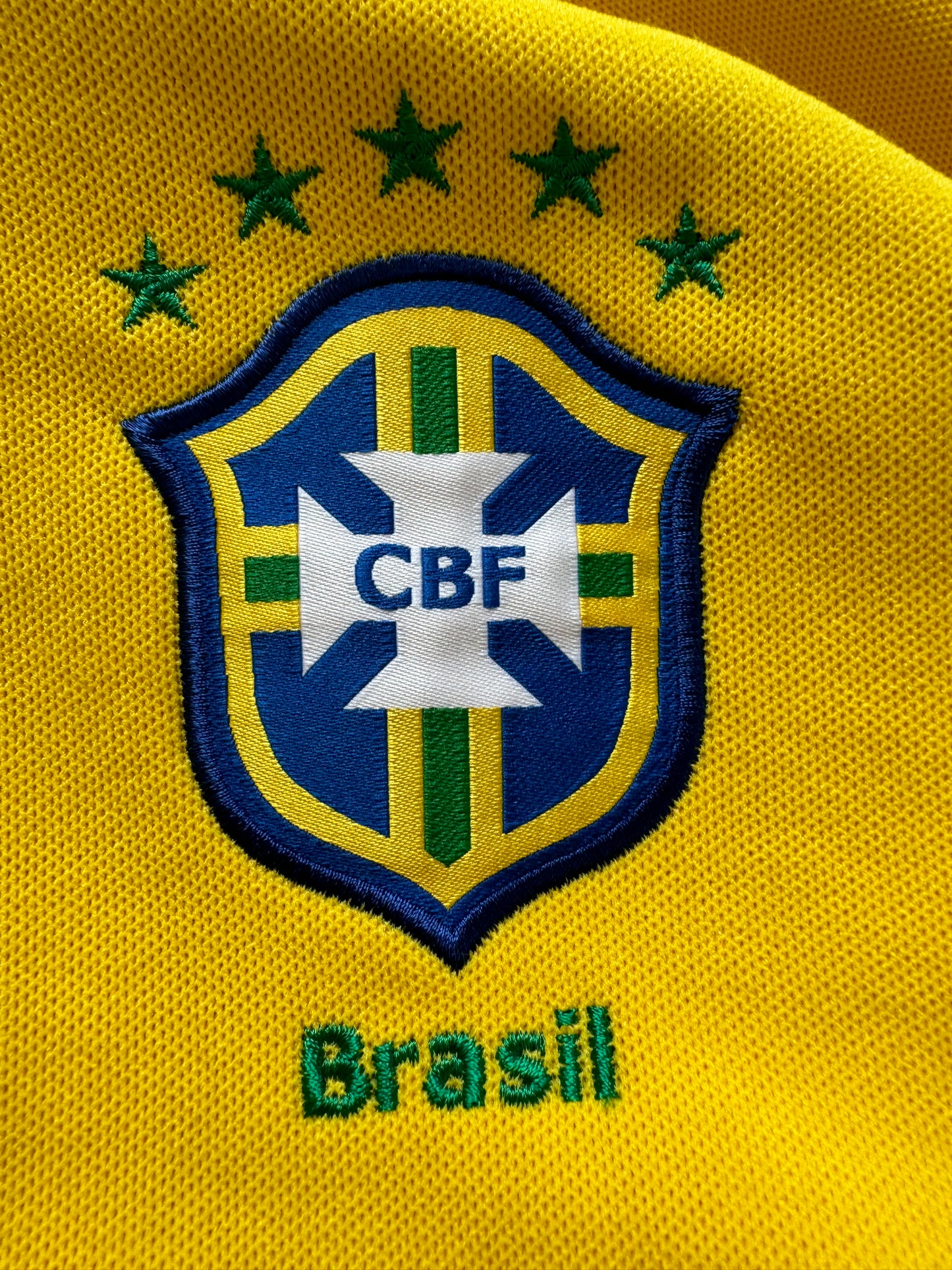 Vintage 2000's green and yellow Nike Brazil football track jacket (XL)