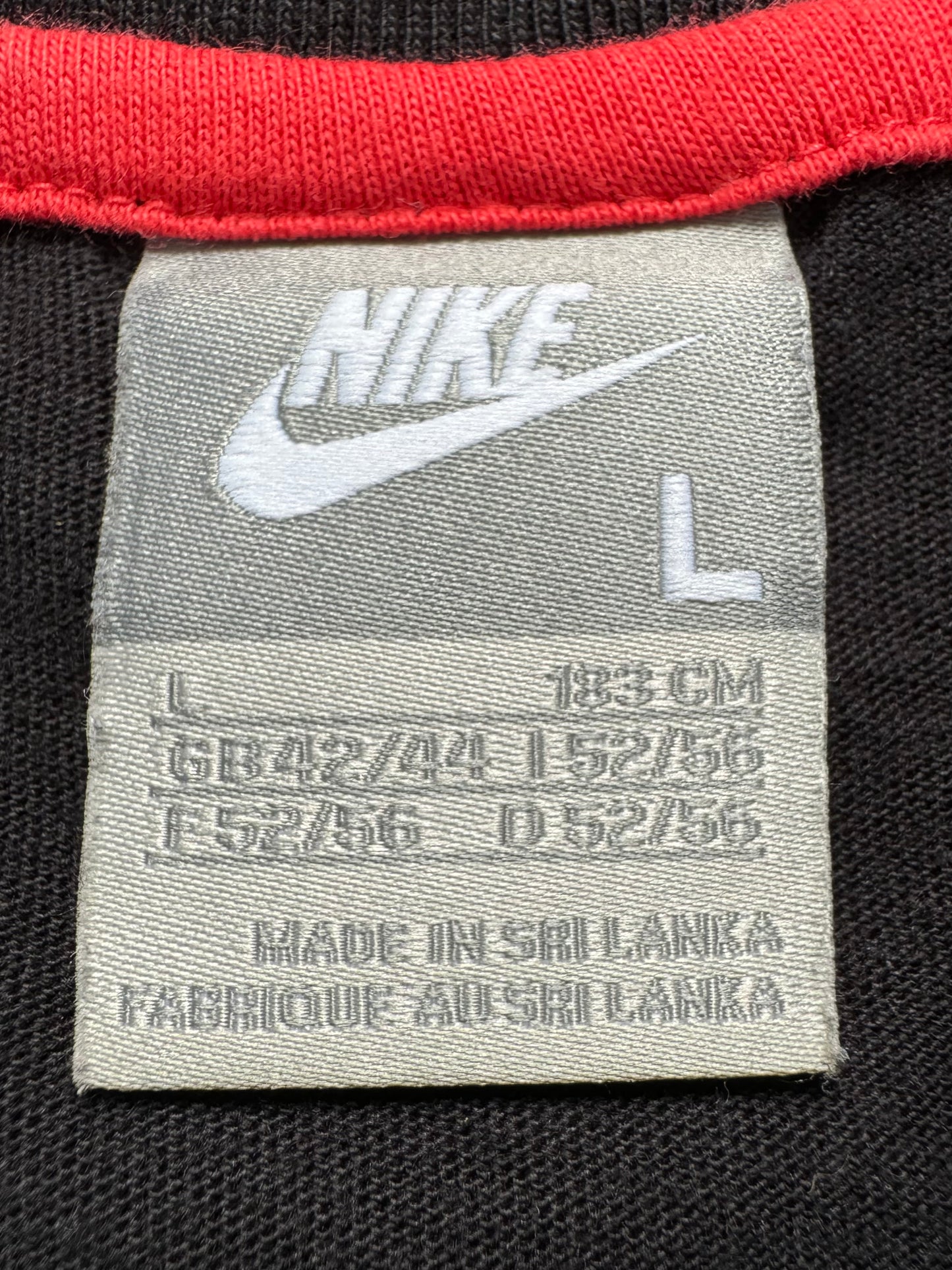 Vintage 2000's Nike T90 centre swoosh crest logo printed graphic gradient t shirt (L)