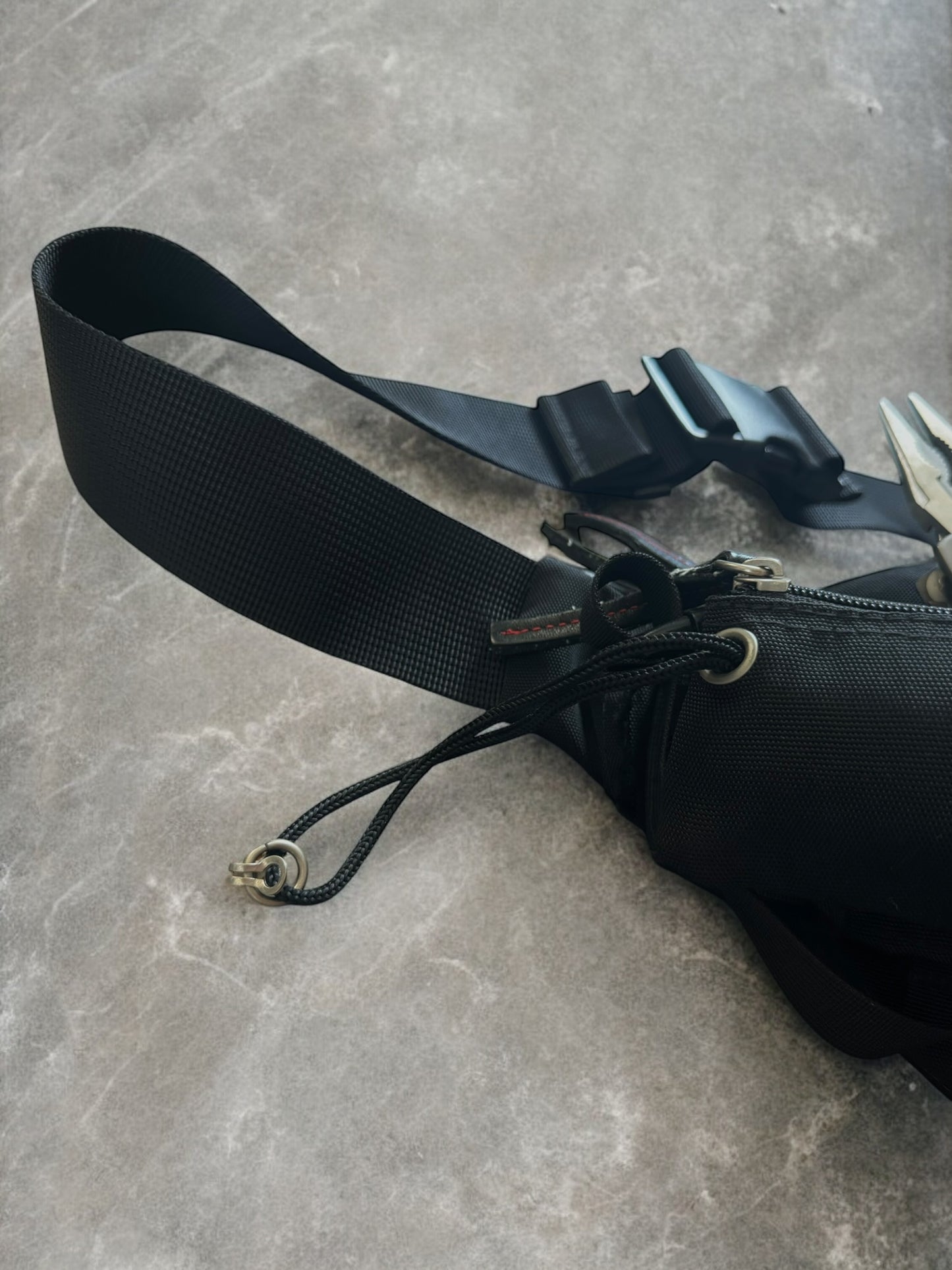 Vintage 90's black and grey archival ToughJeans
INC technical metal clip sling bag / waist bag