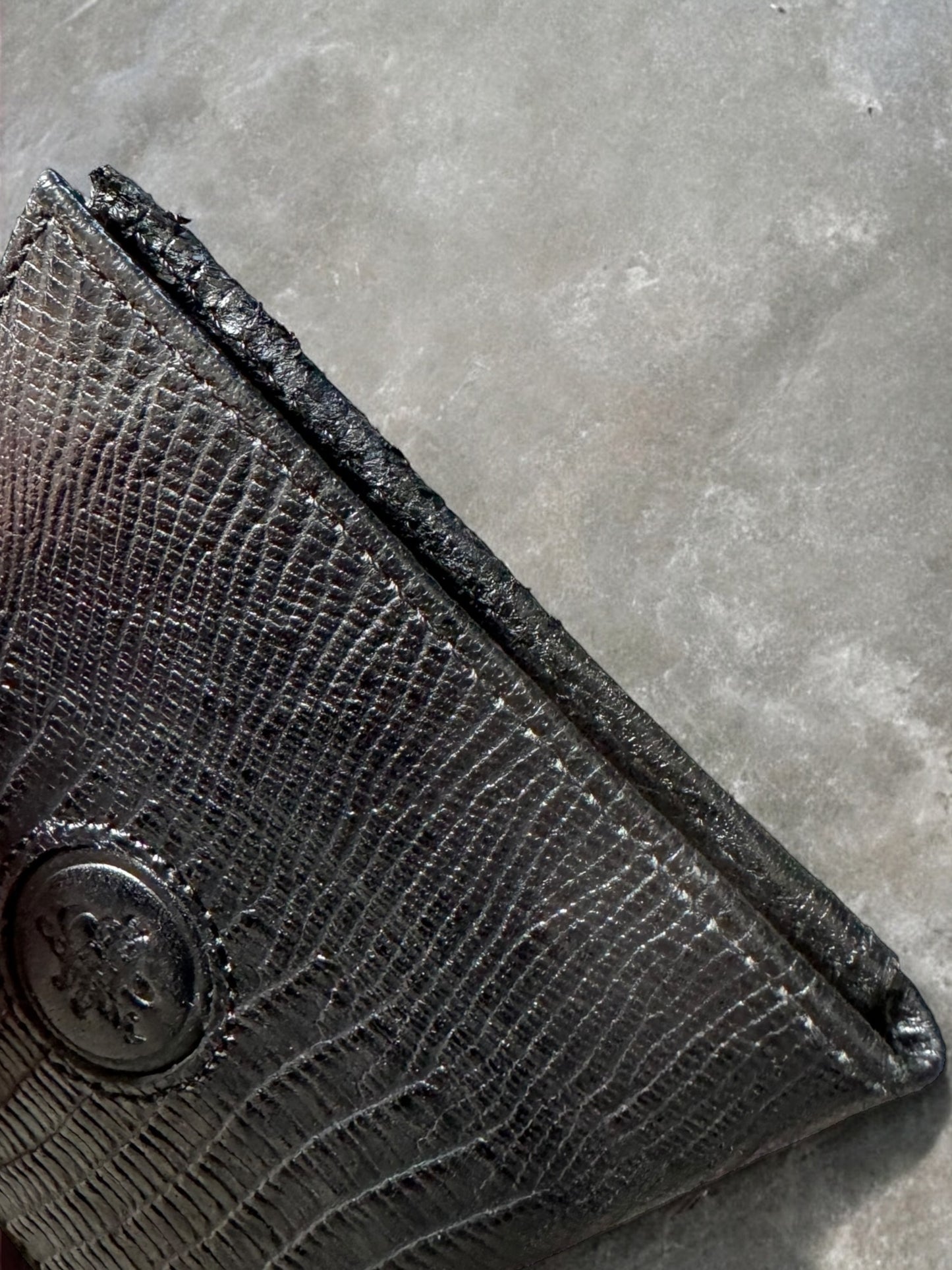 Vintage 1980's black leather CP Company bifold wallet