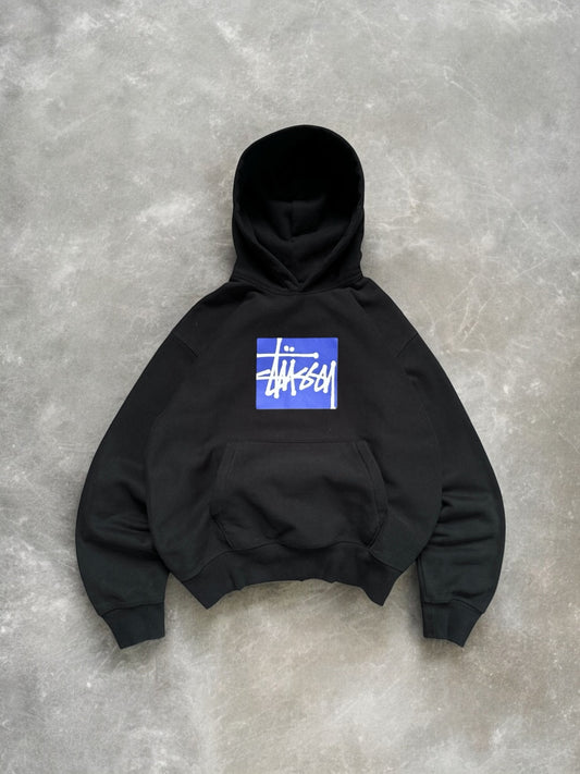 Vintage 2000's Stussy graphic print logo hoodie (M)