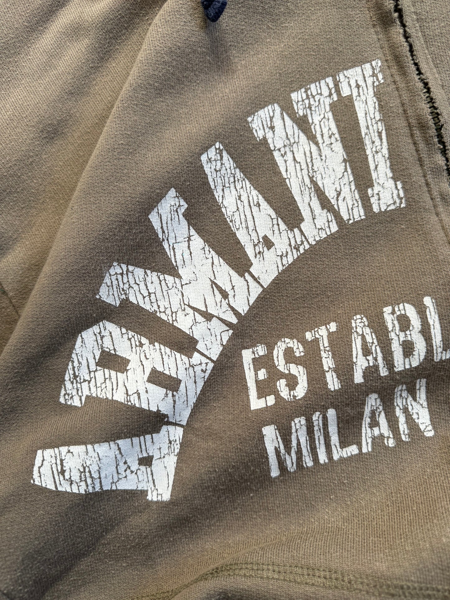 Vintage 2000's distressed Armani Jeans zip up hoodie (M)