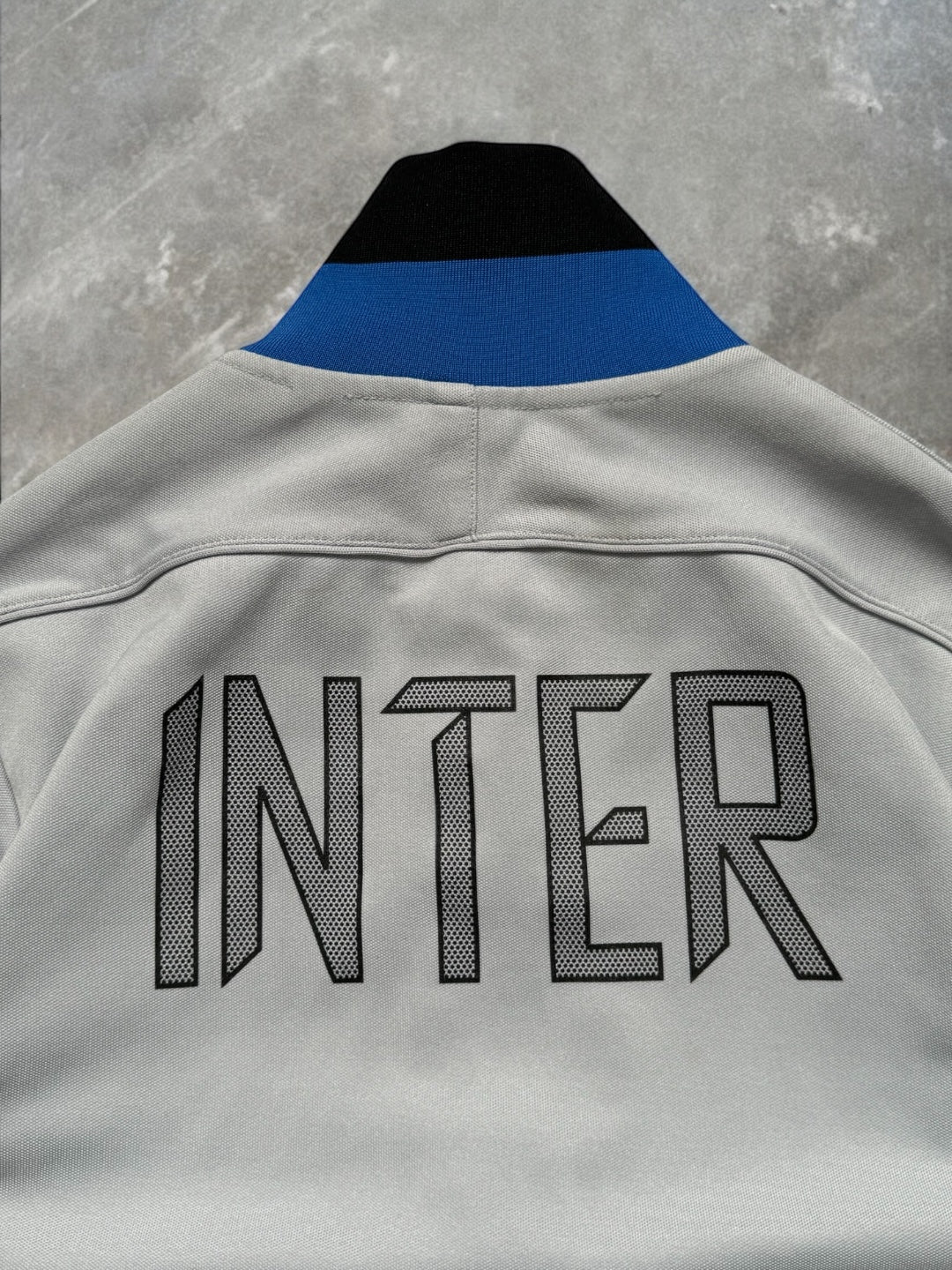 Vintage grey black and blue Nike Inter Milan football track jacket (M)