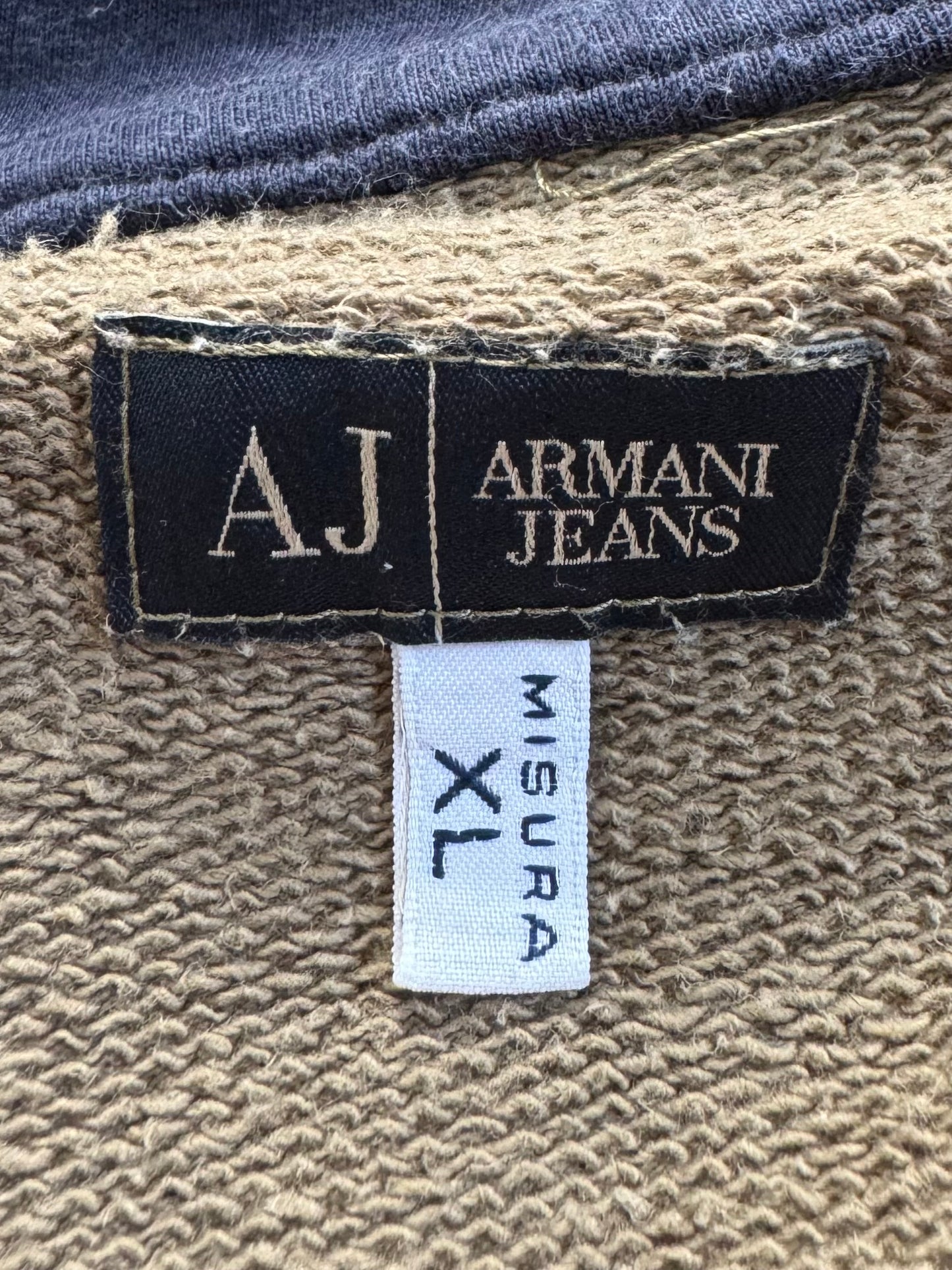 Vintage 2000's distressed Armani Jeans zip up hoodie (M)