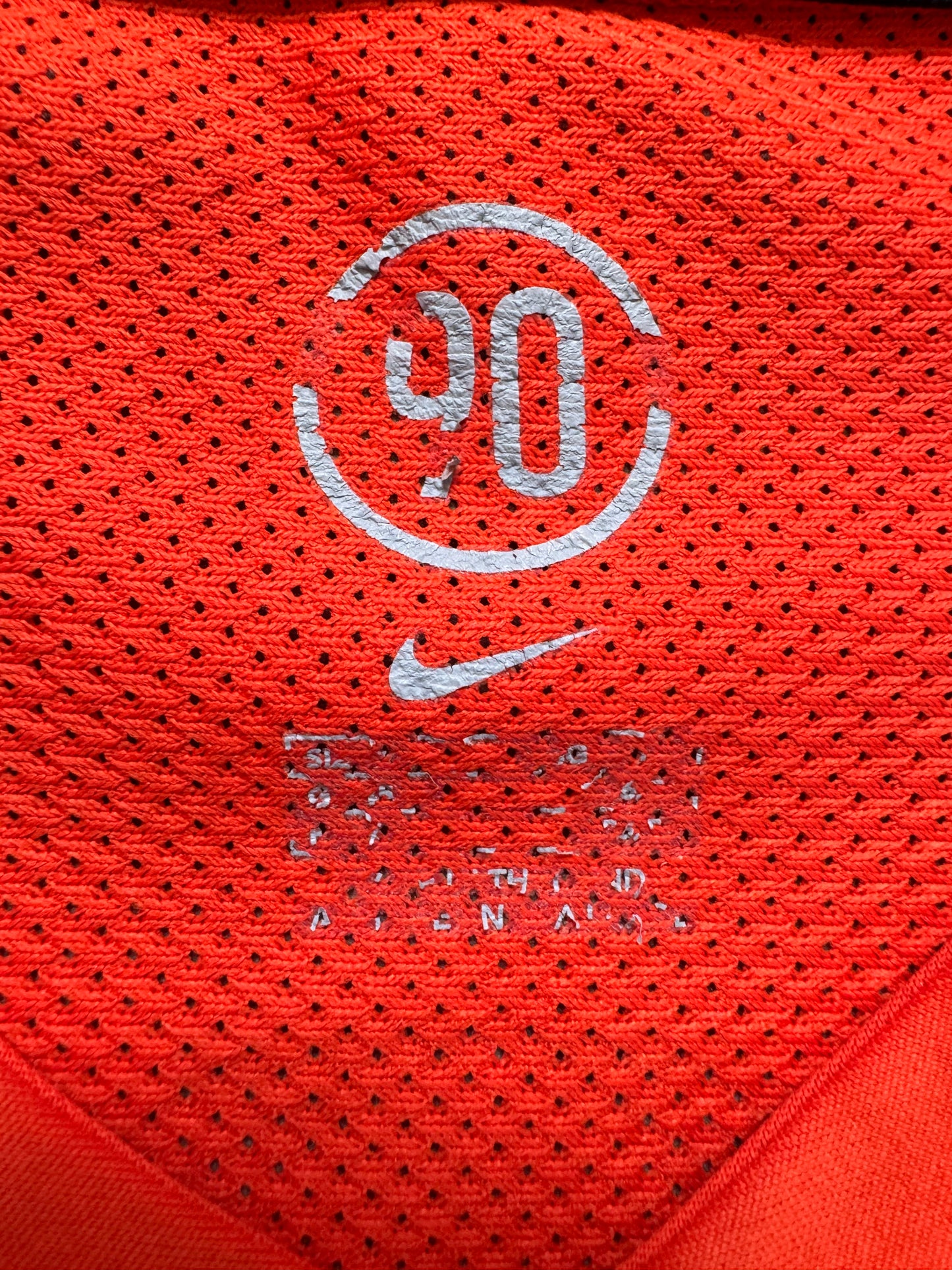 Vintage 2000's Nike T90 sunset orange two tone panelled technical t shirt (L)