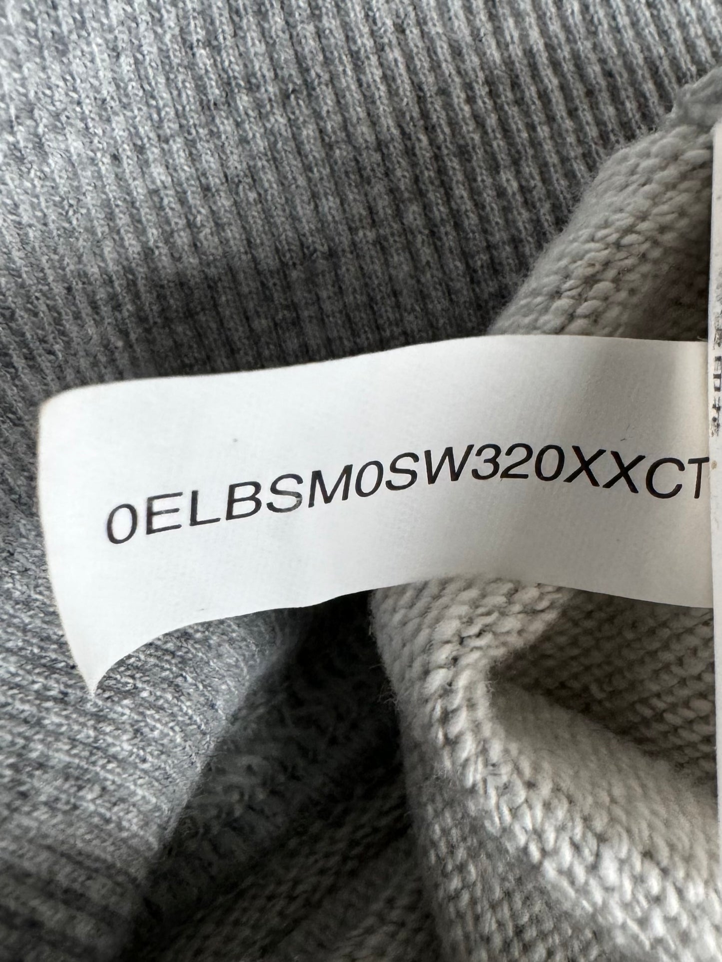 Vintage grey and navy blue Evisu centre logo hoodie (S)