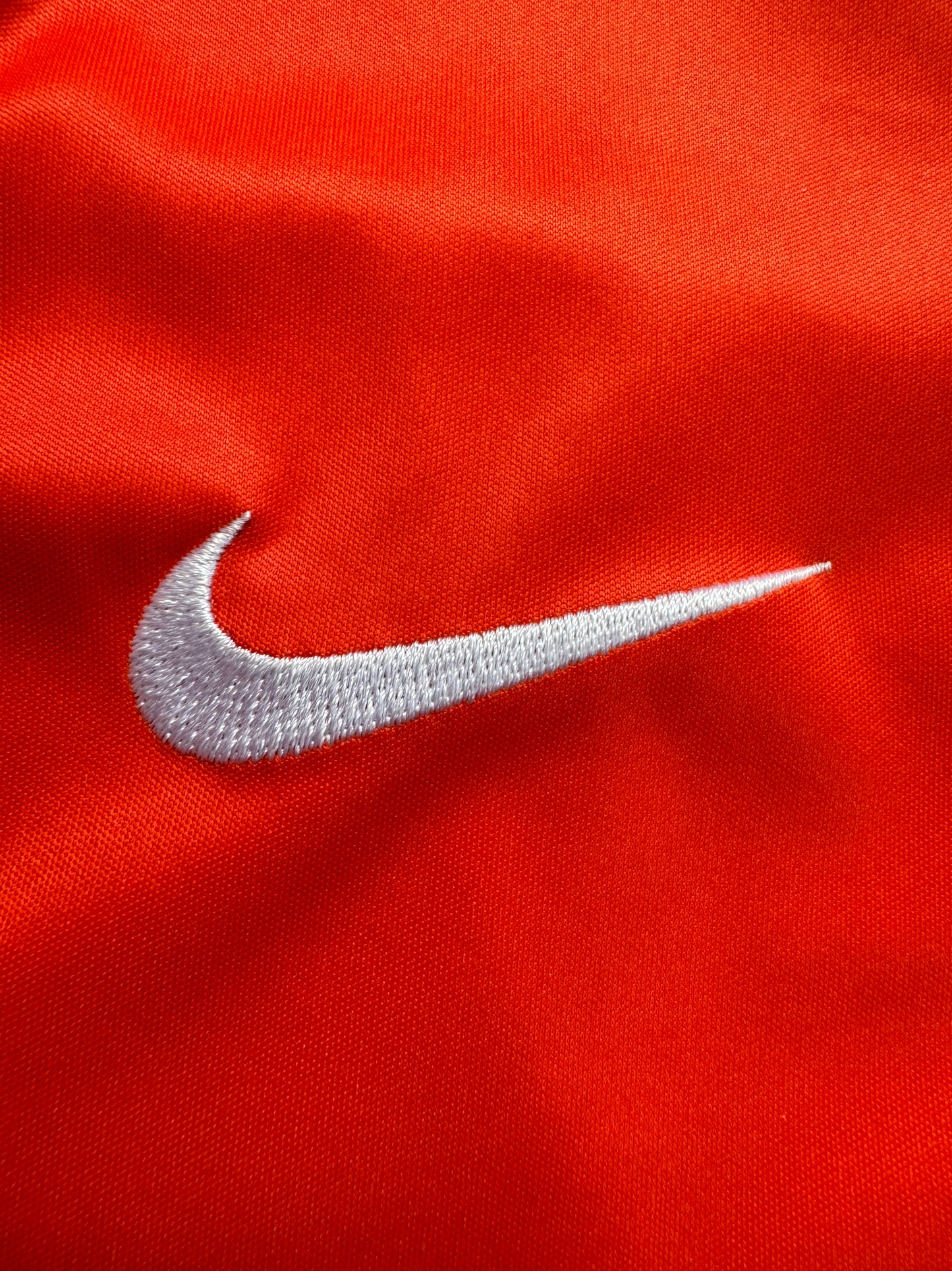 Vintage 2000's Nike T90 sunset orange two tone panelled technical t shirt (L)