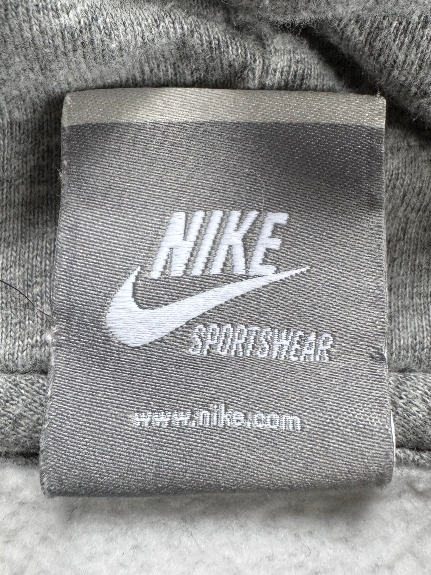 Vintage 2000's Y2K grey and blue Nike embroidered striped print hoodie (S)