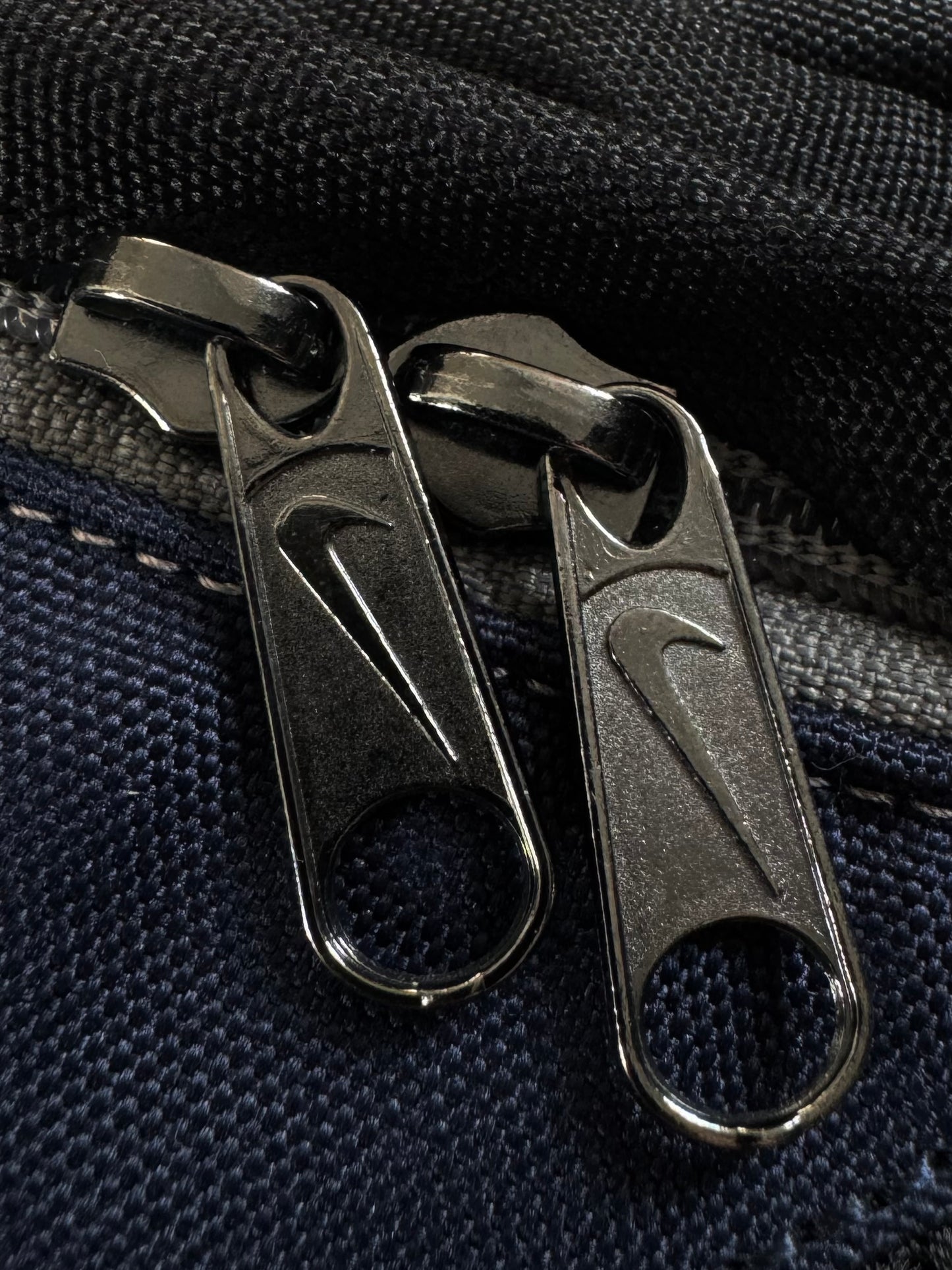 Vintage 2000's grey black and navy blue Nike technical sling bag / waist bag