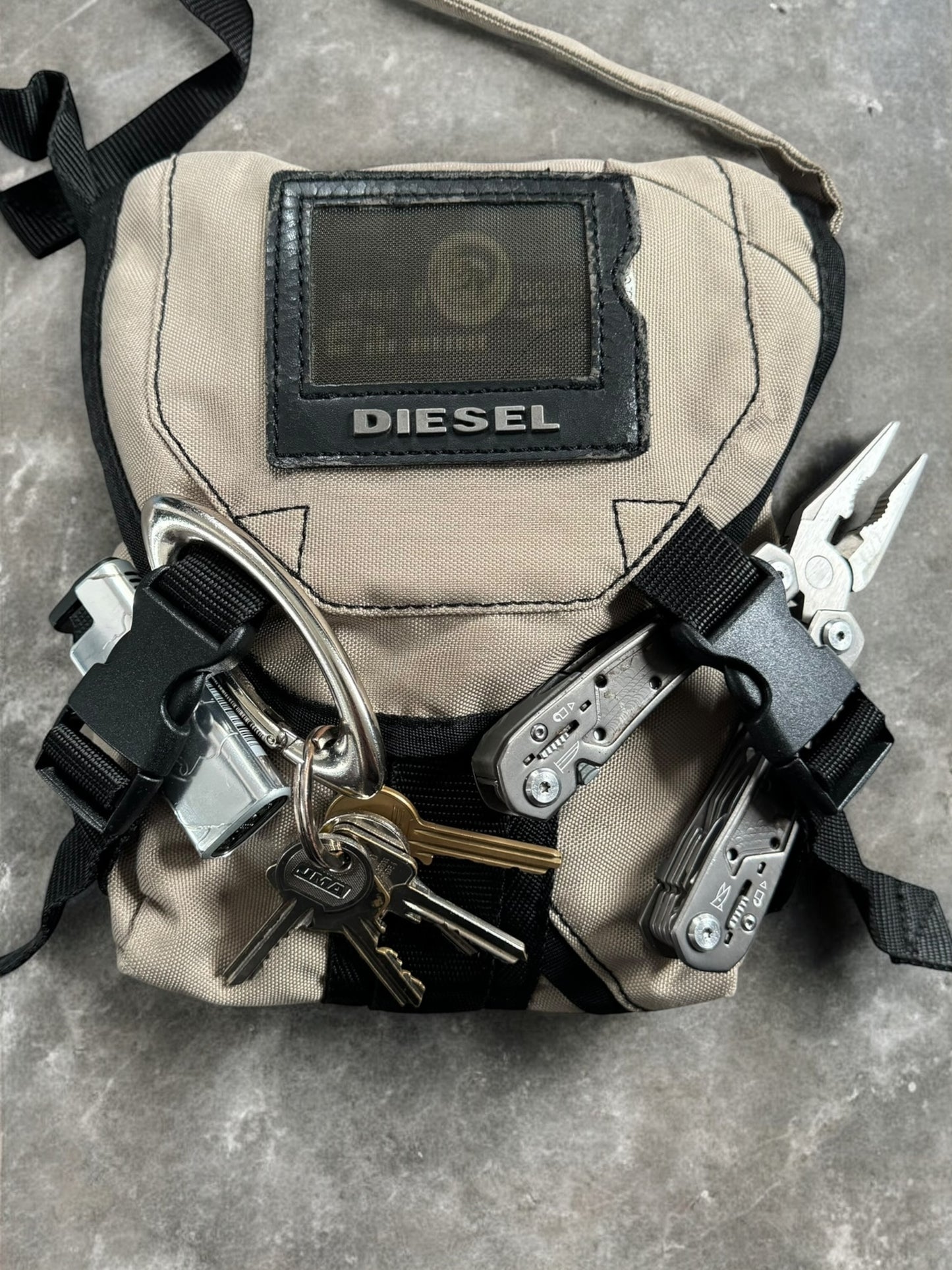 Vintage 2000's Diesel technical sling bag / crossbody bag