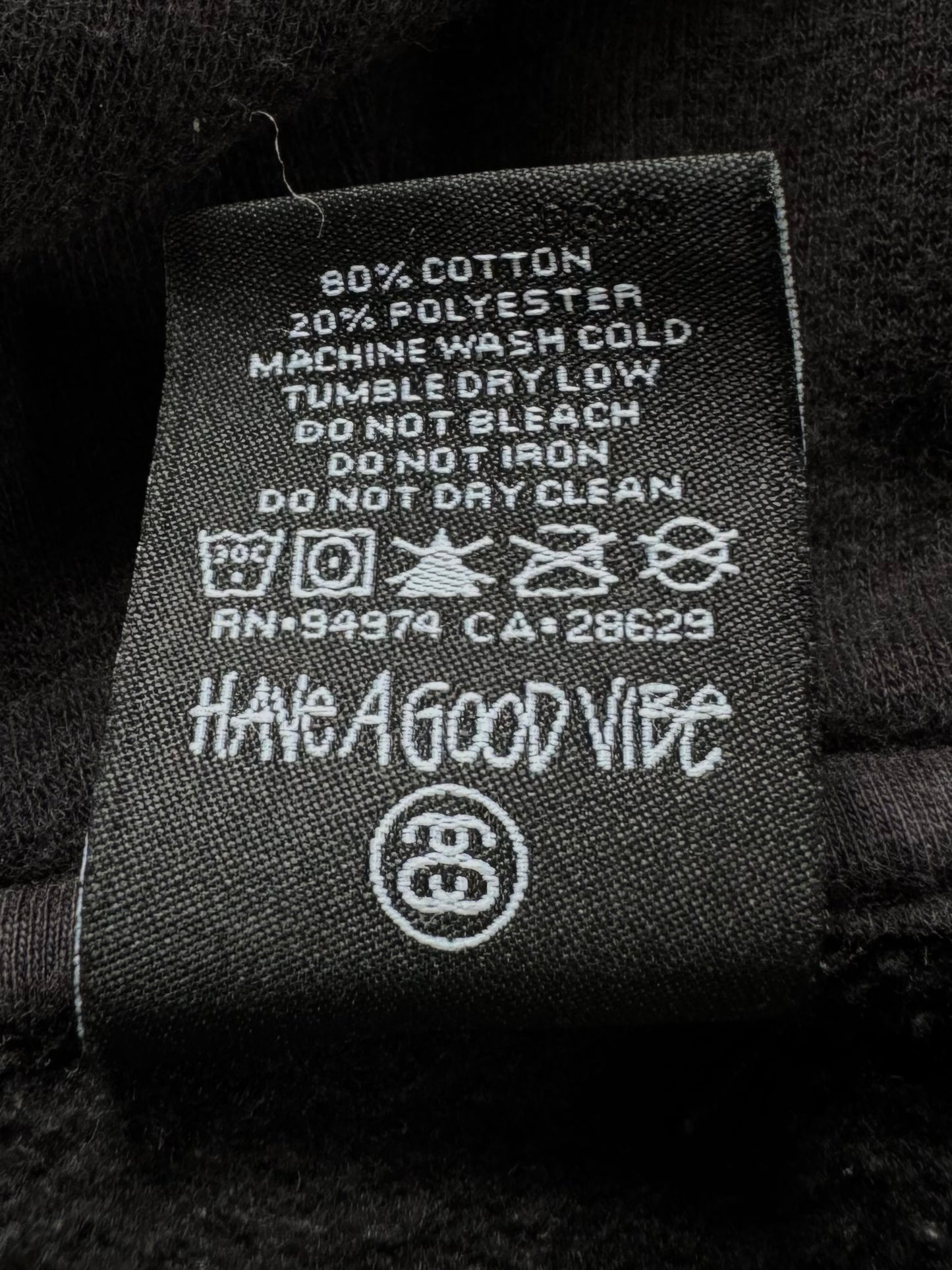 Vintage 2000's black and desert camo Stussy graphic hoodie (S)