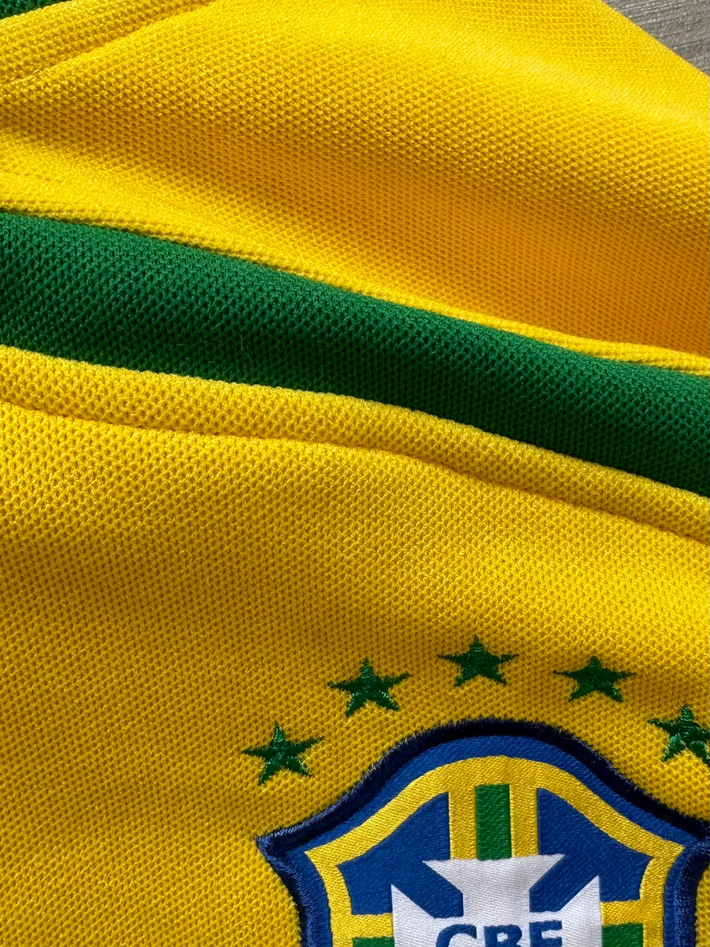 Vintage 2000's green and yellow Nike Brazil football track jacket (XL)