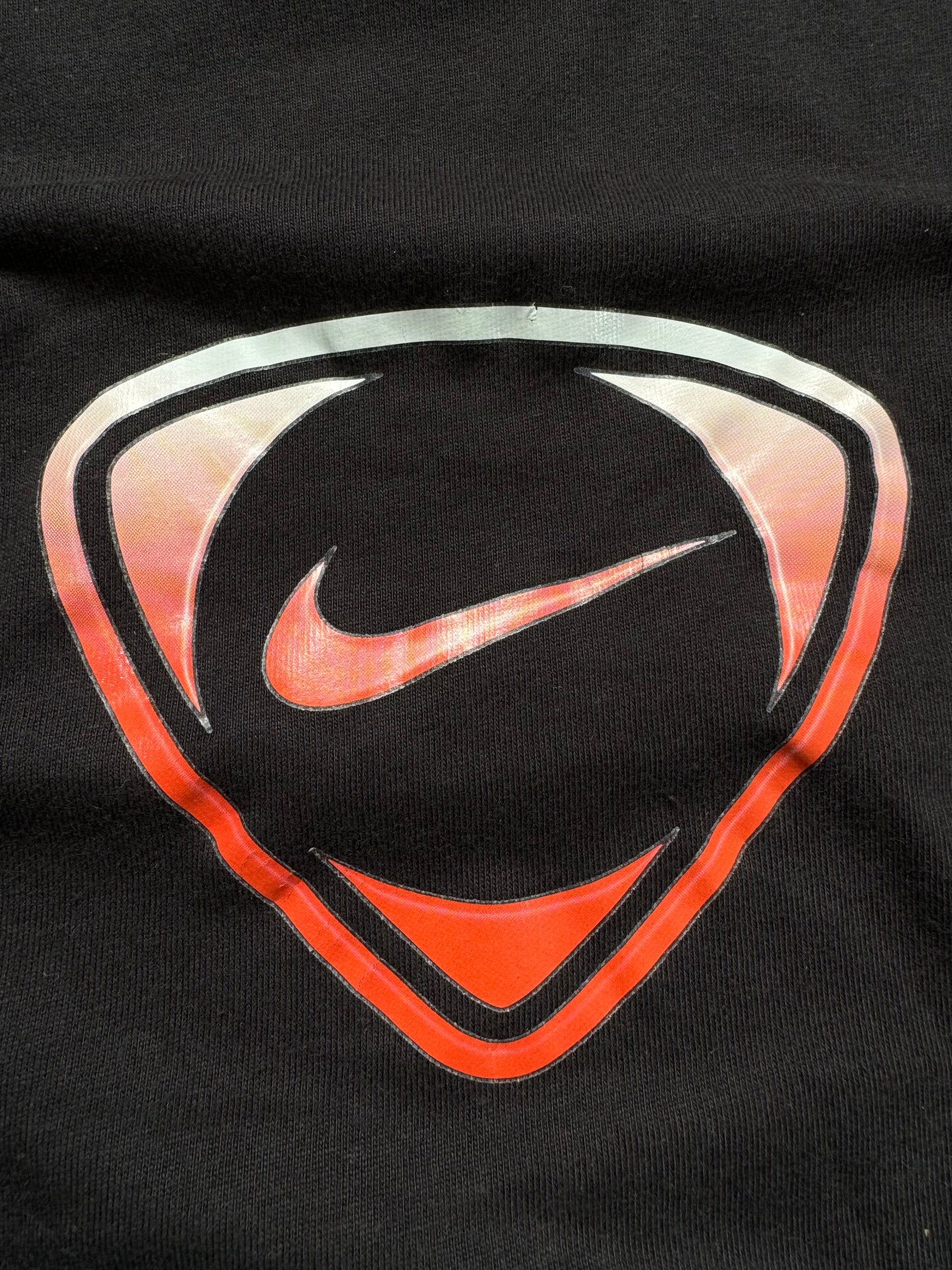 Vintage 2000's Nike T90 centre swoosh crest logo printed graphic gradient t shirt (L)