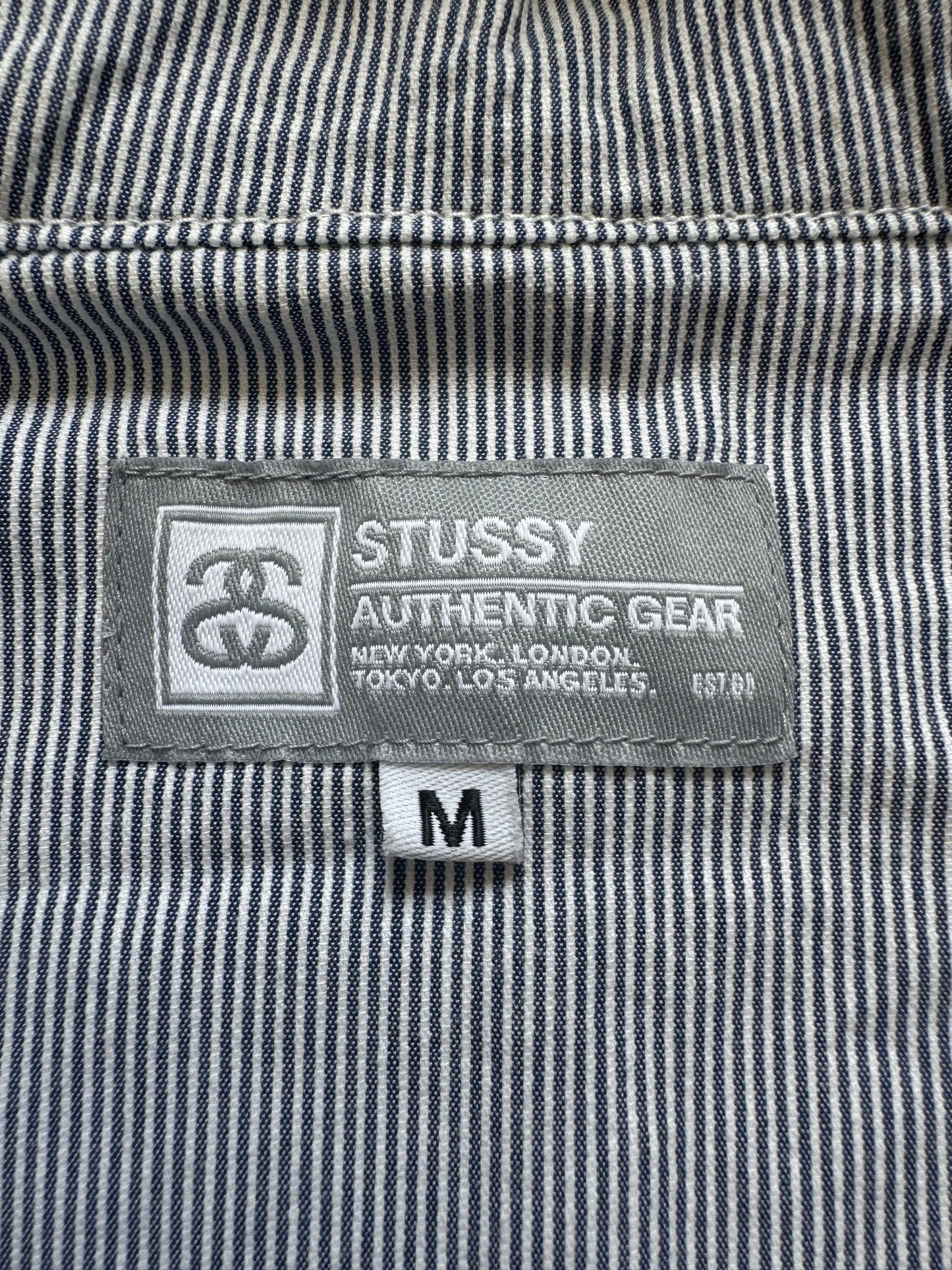 Vintage 2000's striped stussy technical jacket (M)