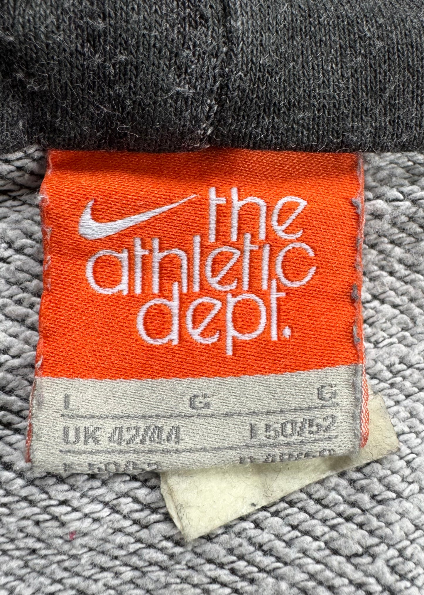 Vintage 2000's grey Nike Air Max graphic print logo technical zip up hoodie (L)