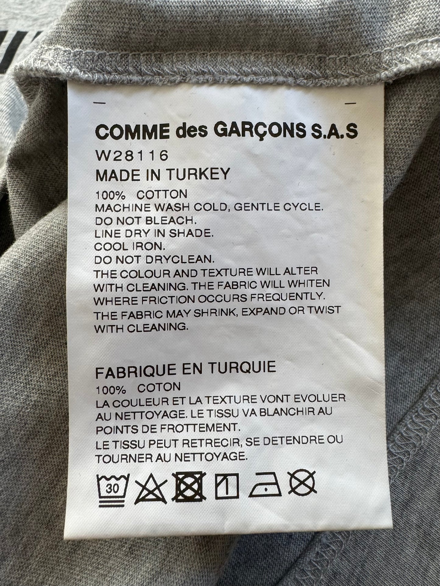Vintage Comme des Garçon shirt graphic print t shirt (L)