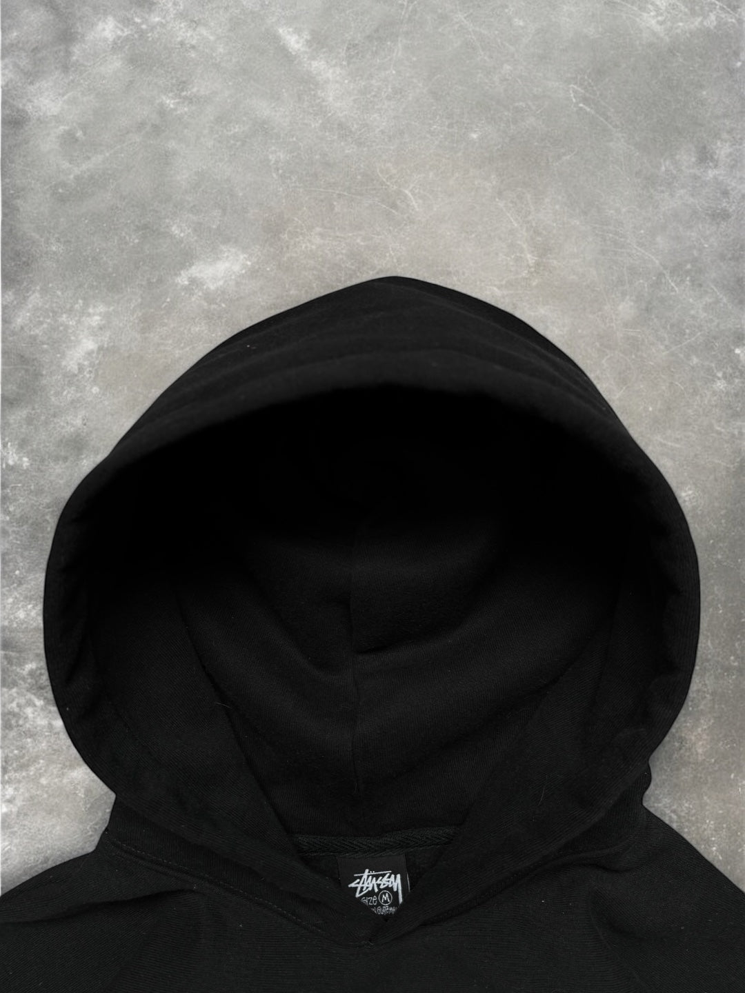 Vintage 2000's Stussy graphic print logo hoodie (M)
