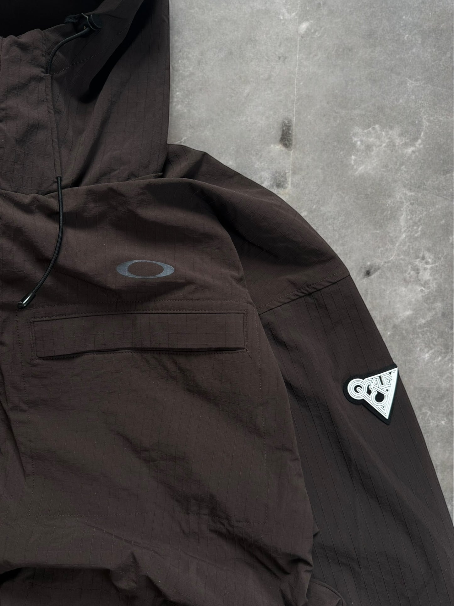 Brown and black Oakley Technical jacket (M)