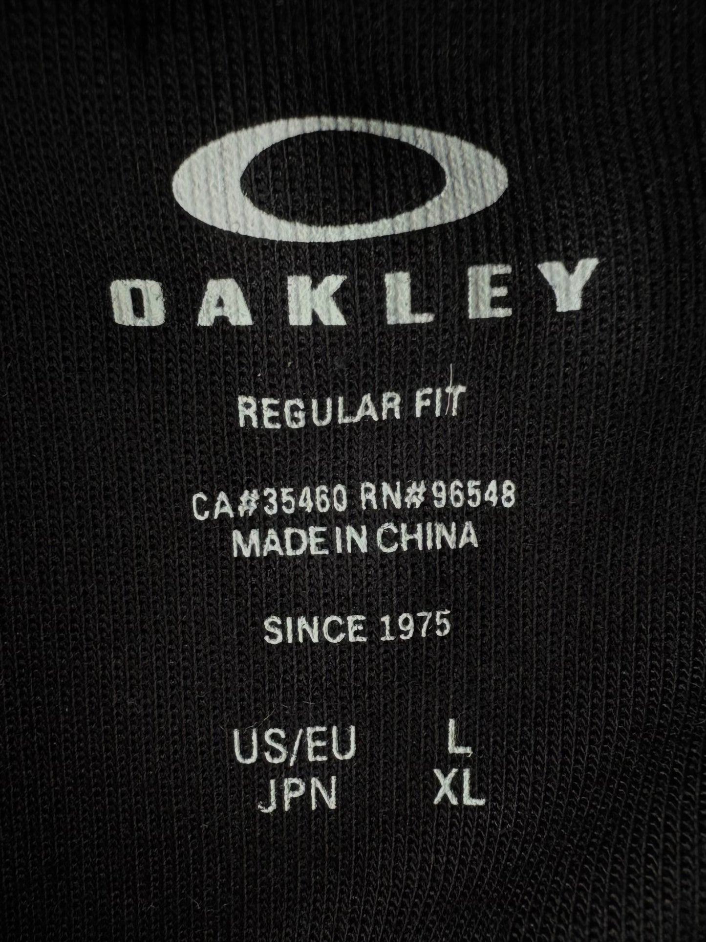 Black and white Oakley centre logo embroidered hoodie (L)