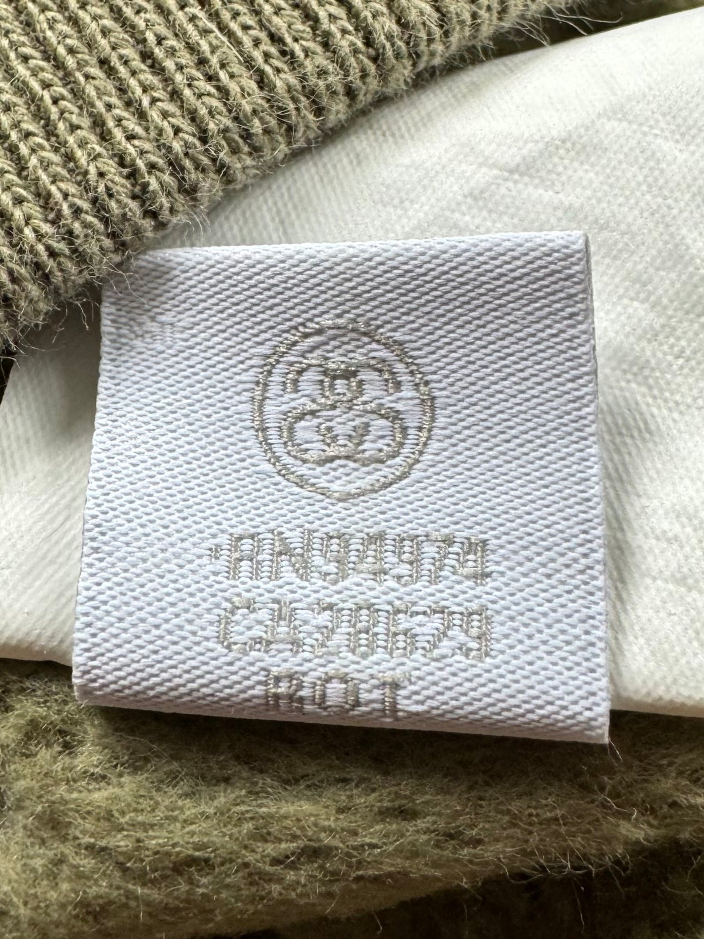Vintage sage / khaki green Stussy technical cargo hoodie (M)