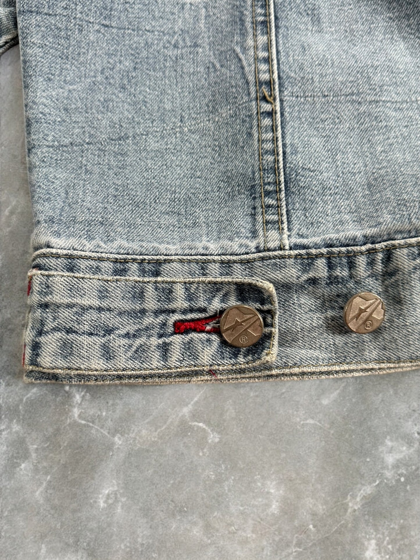 Vintage 90's light wash Avirex denim jacket (XL)