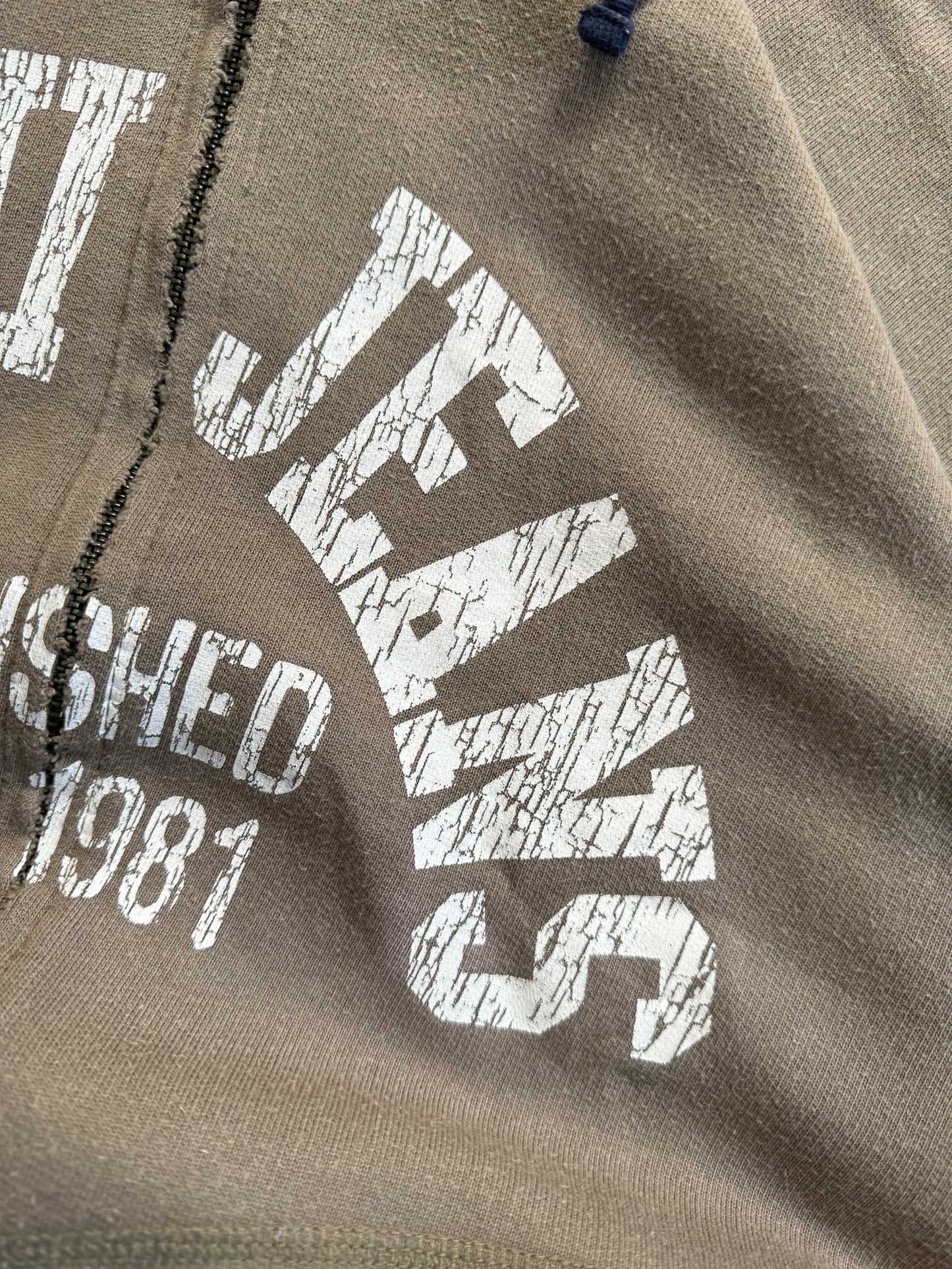 Vintage 2000's distressed Armani Jeans zip up hoodie (M)