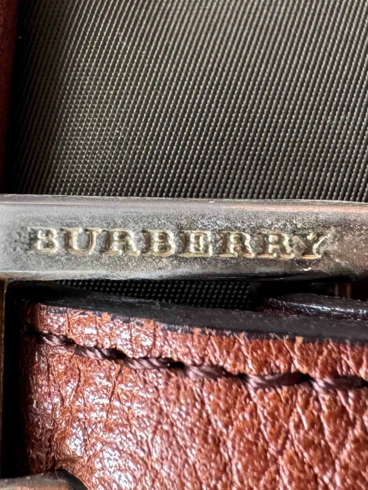 Vintage 90's Burberry leather sling bag / waist bag