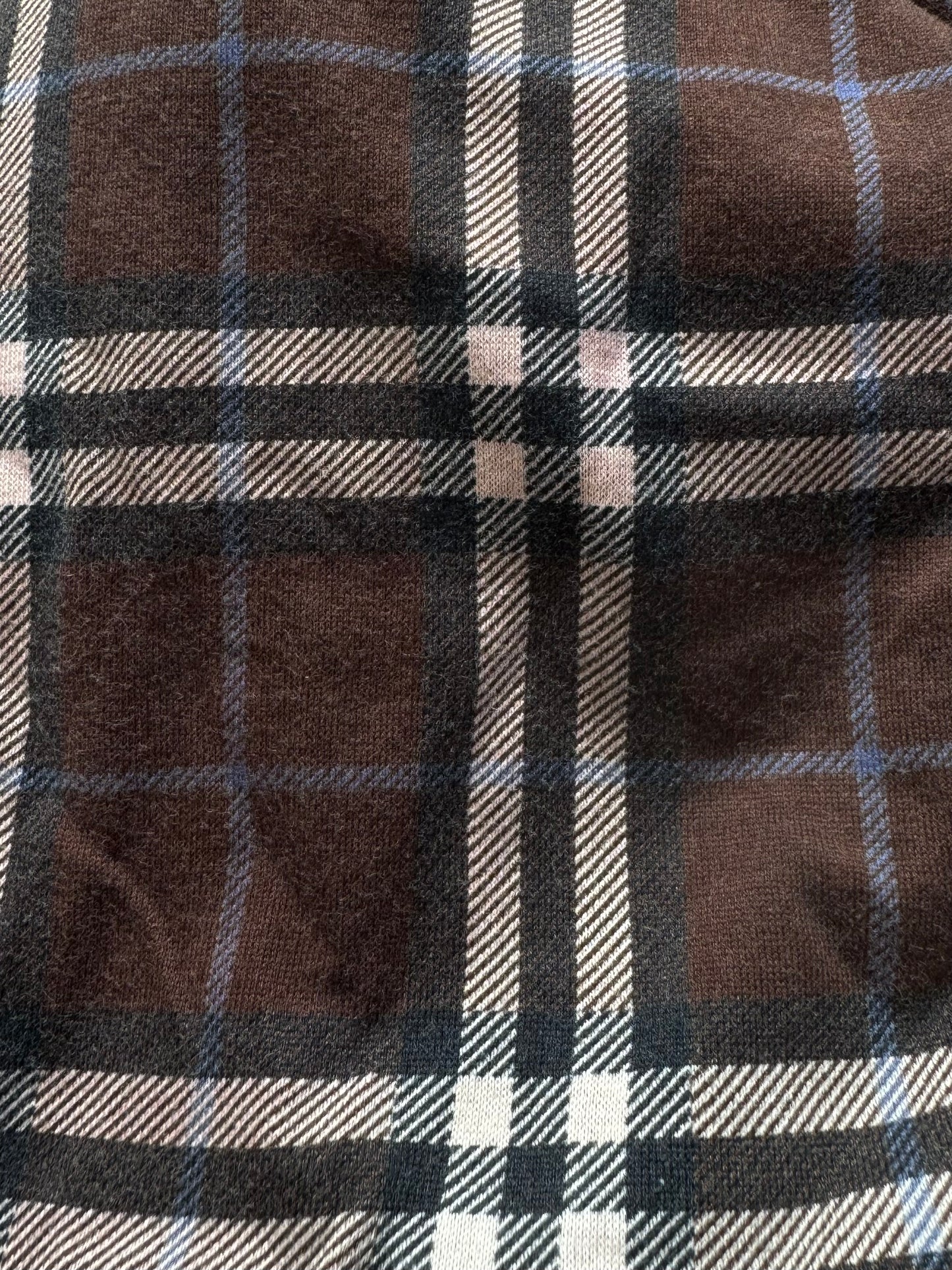 Vintage 2000's washed brown Burberry nova check zip up hoodie (S)