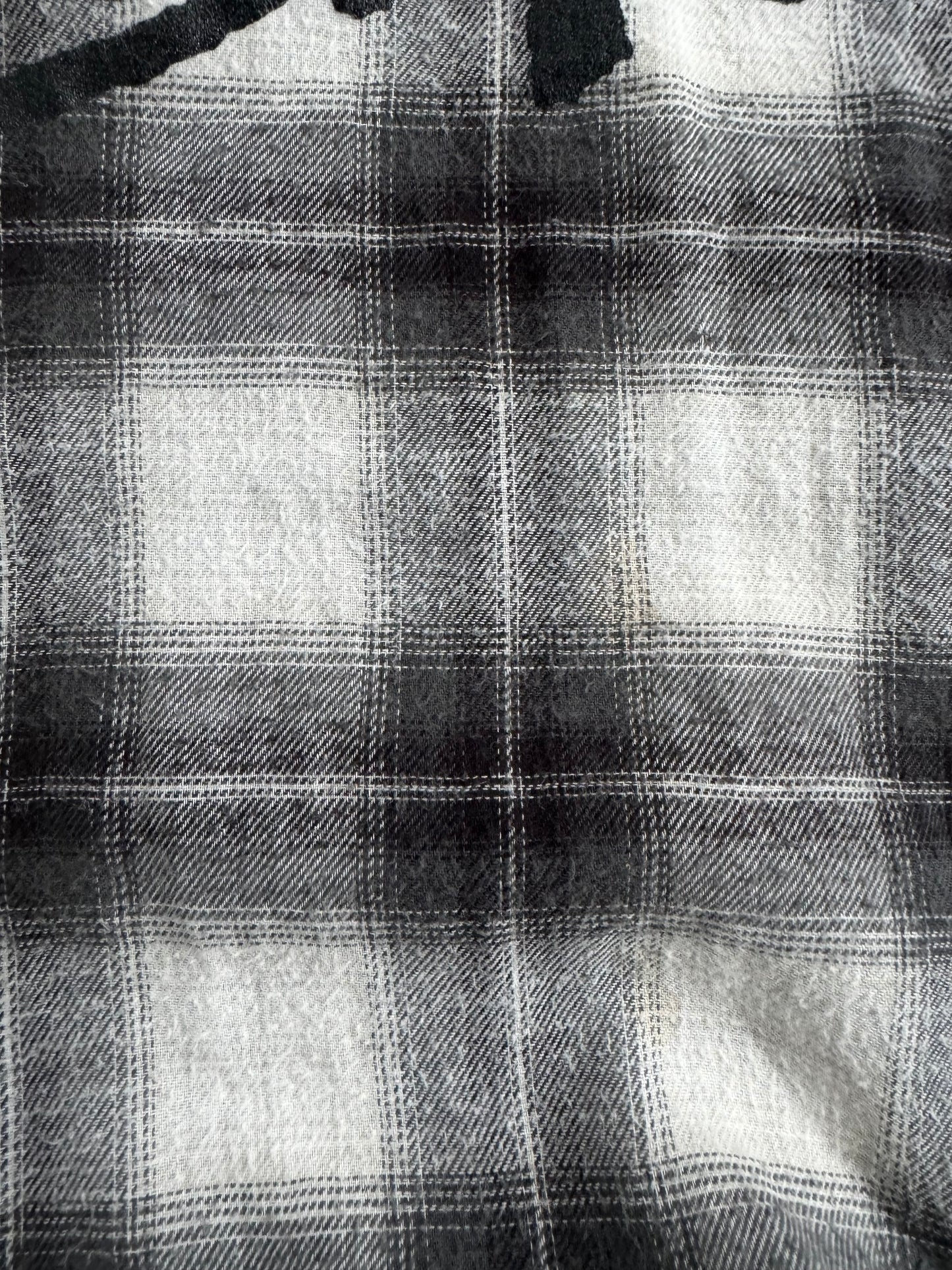 Vintage Stussy spell out logo tartan / plaid hoodie (S)