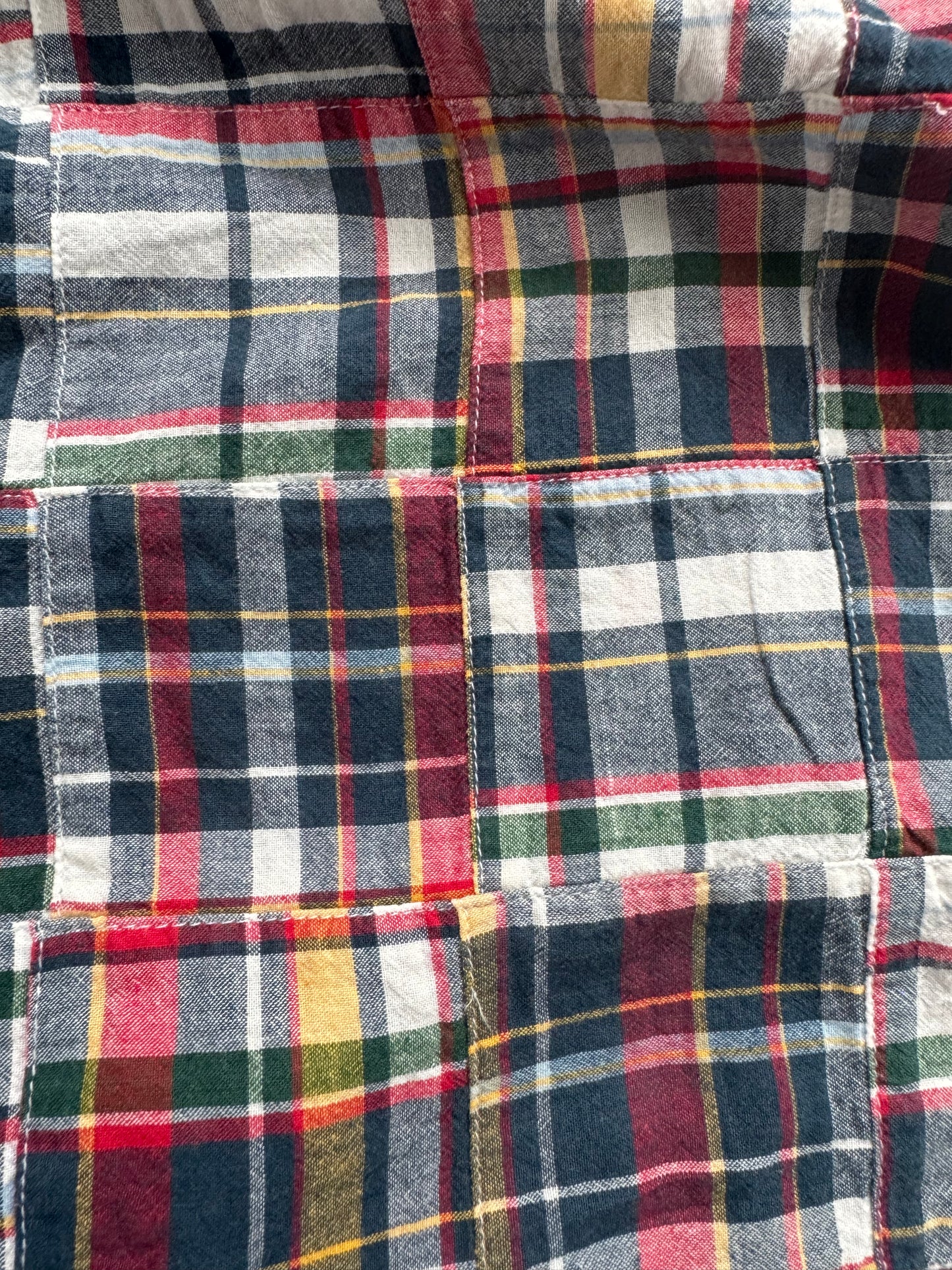 Vintage 90's tartan Bape cut and sewn shirt (S)
