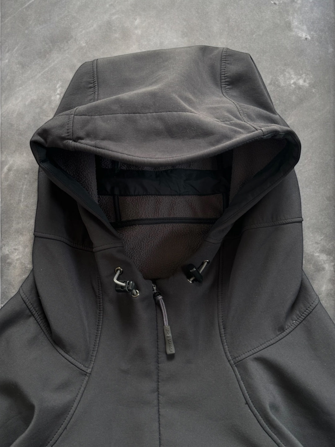 Vintage dark grey Montbell technical soft shell jacket (M)