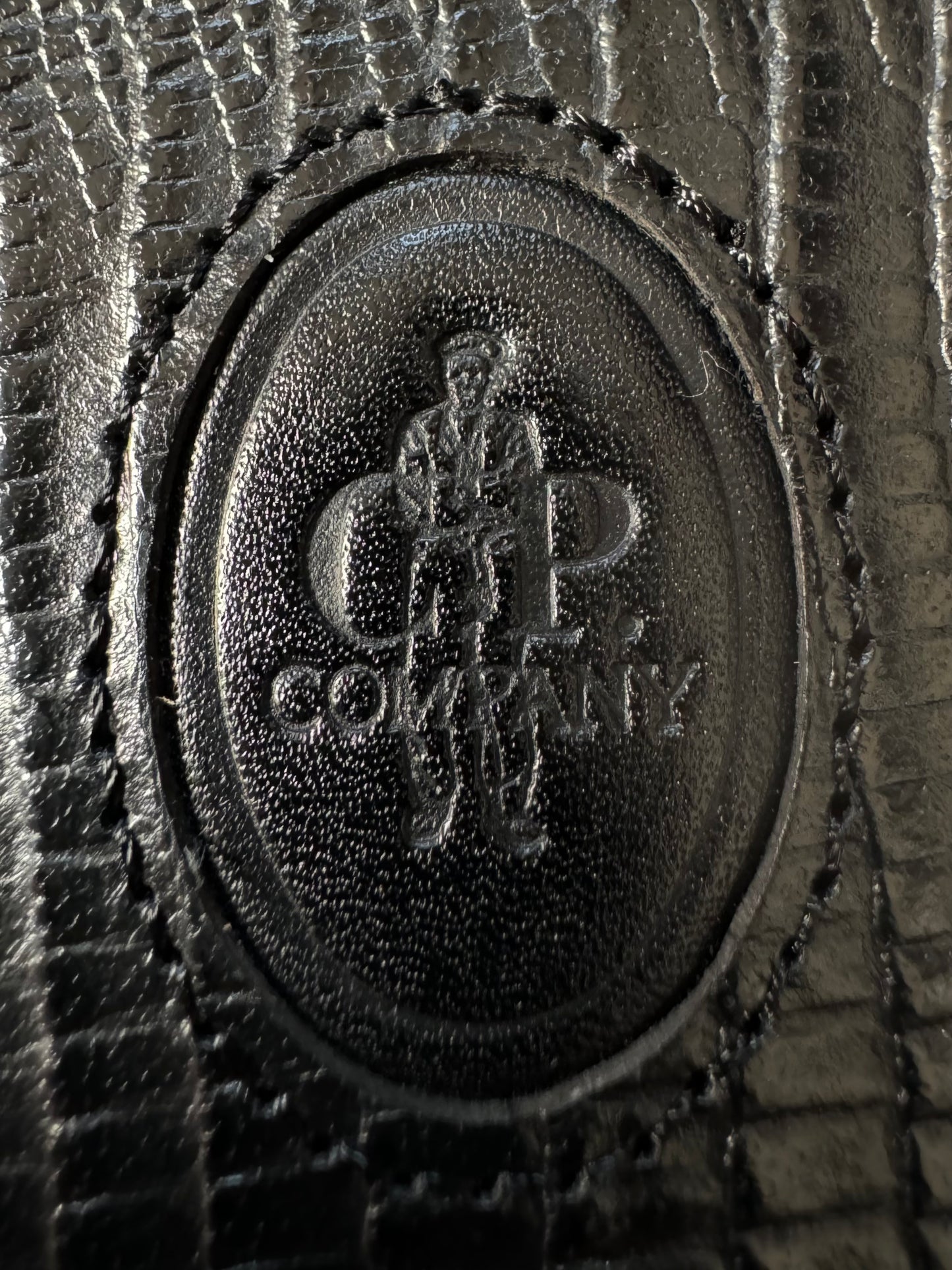 Vintage 1980's black leather CP Company bifold wallet
