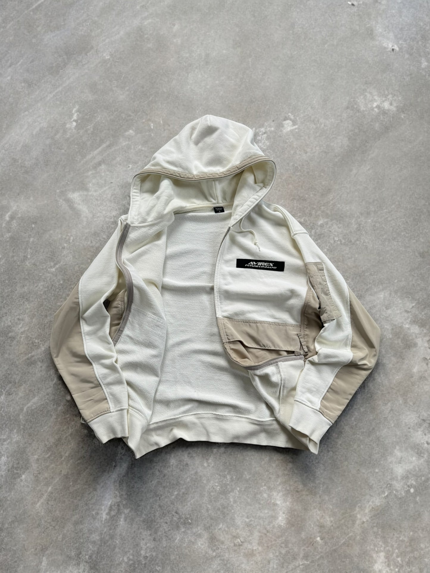Vintage 2000's Avirex technical zip up hoodie (M)