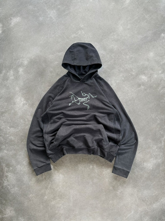 Vintage grey Arc'teryx technical centre logo hoodie (XL)