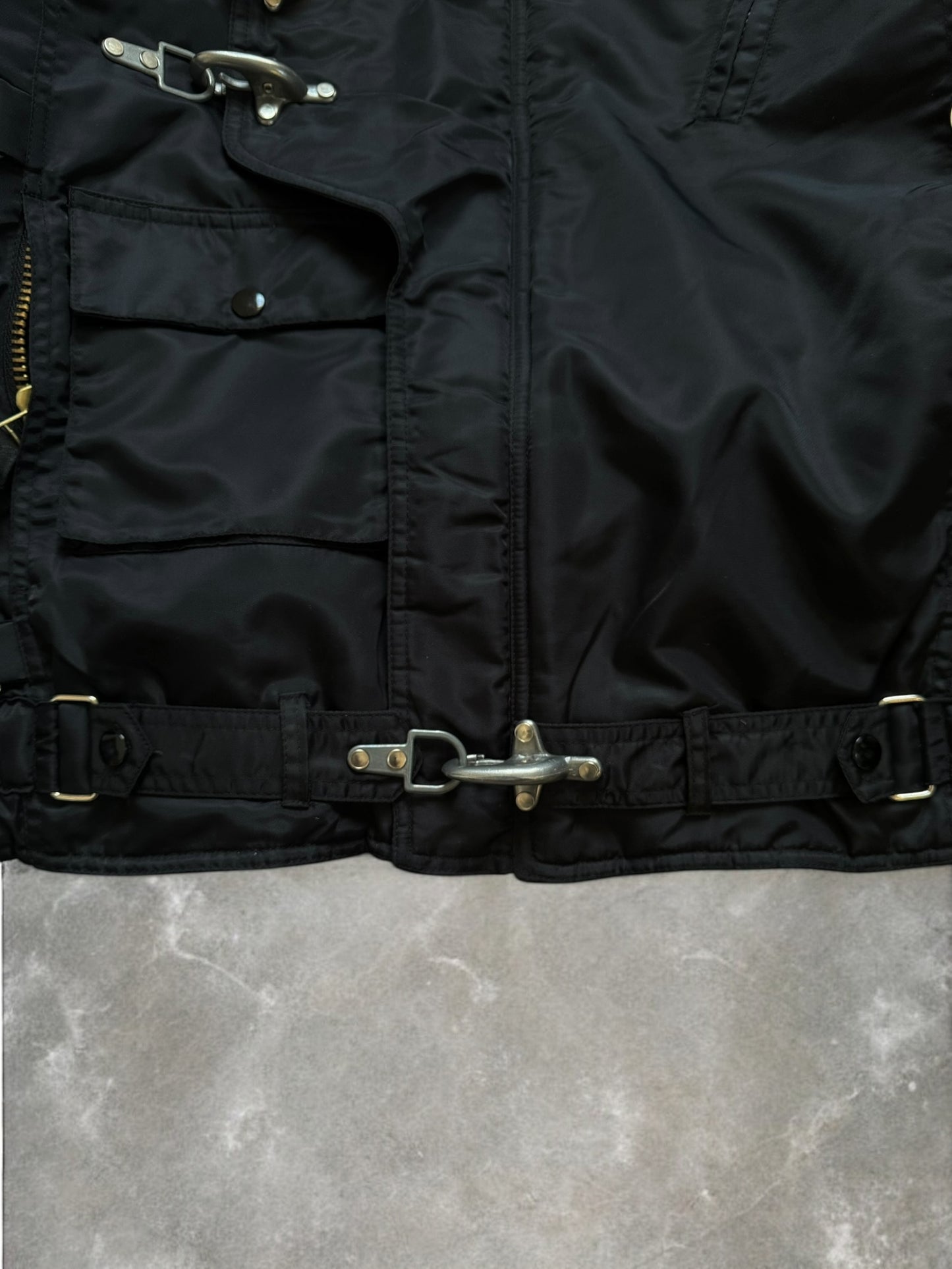 Vintage 90's firemans metal clasp bomber jacket (M)