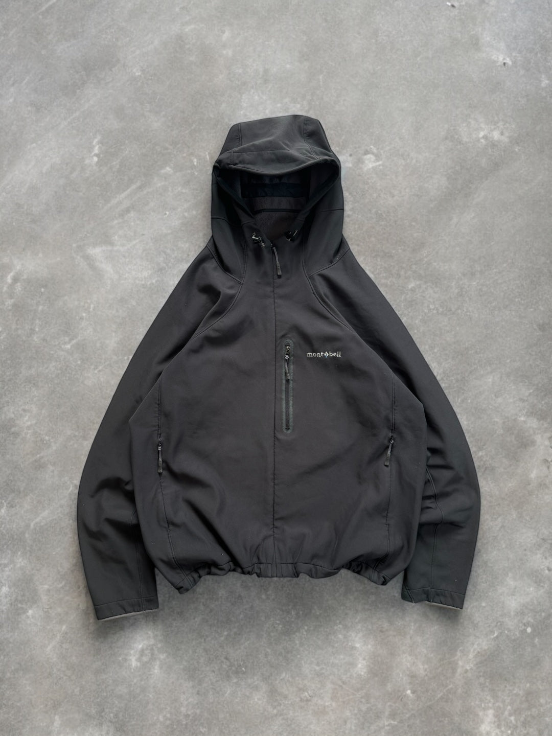Vintage dark grey Montbell technical soft shell jacket (M)