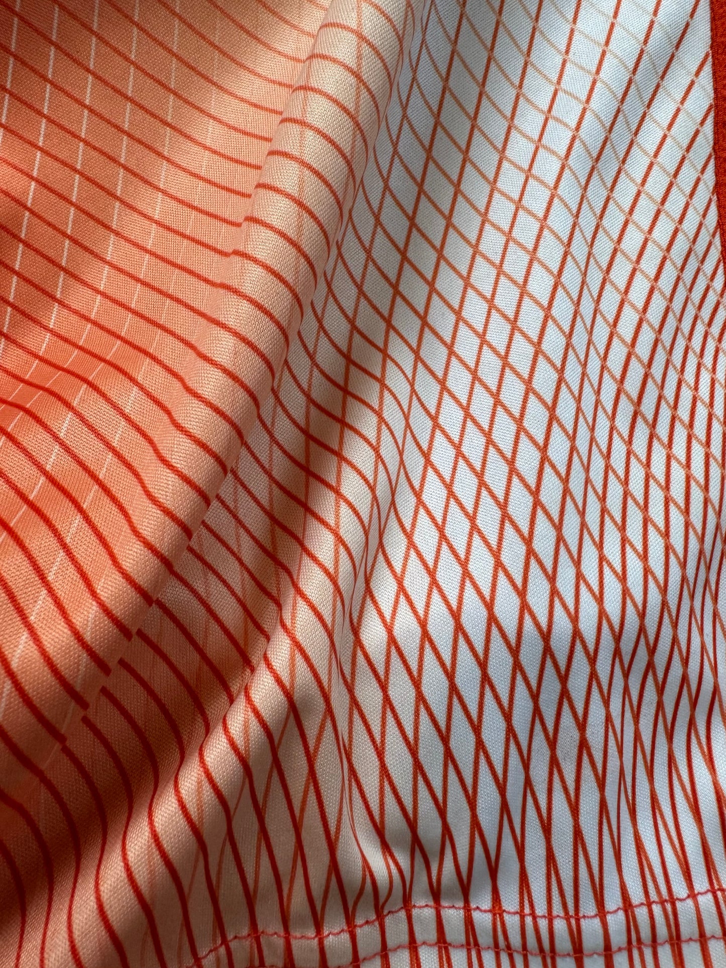 Vintage 2000's Nike T90 sunset orange two tone panelled technical t shirt (L)