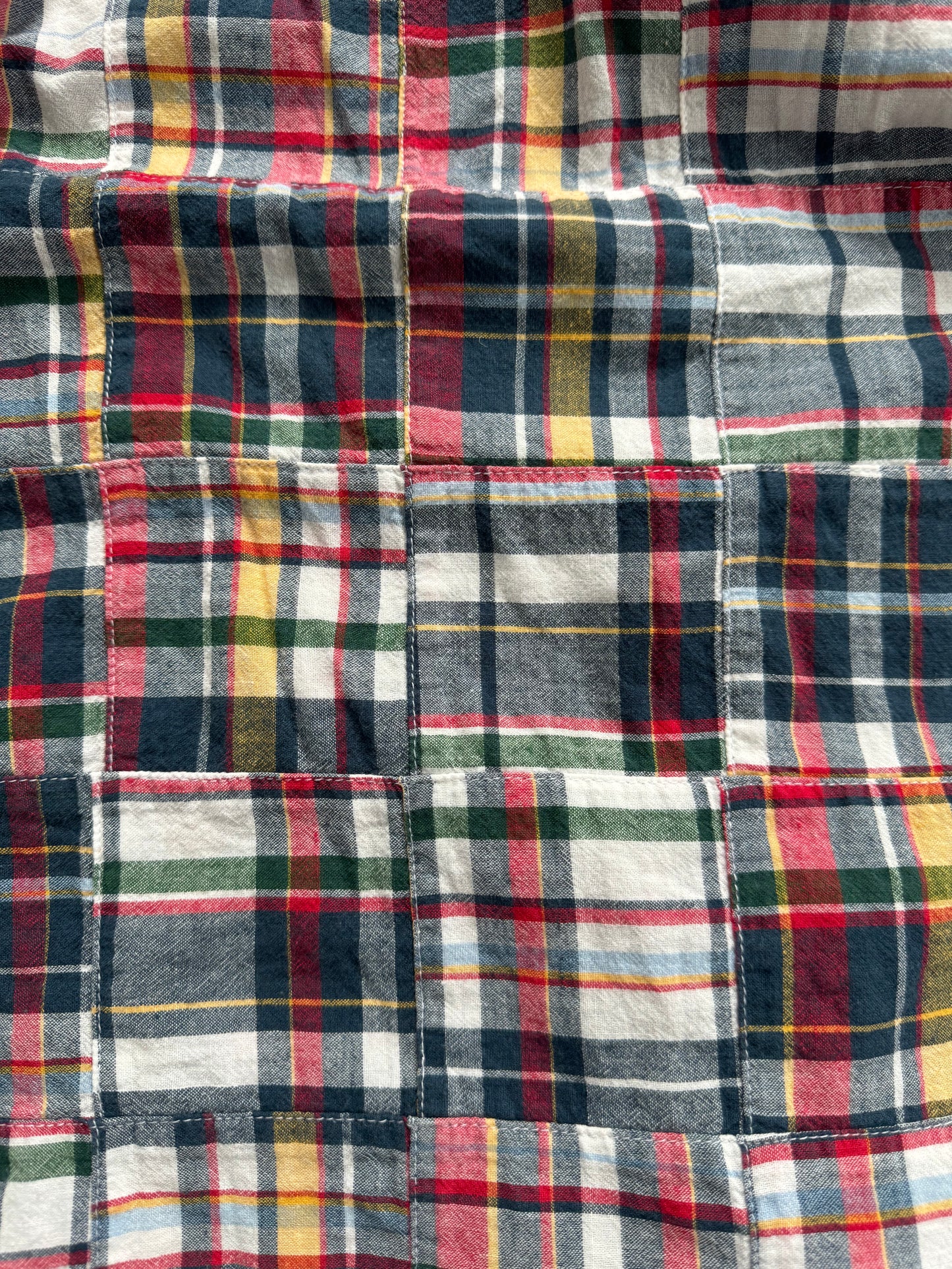 Vintage 90's tartan Bape cut and sewn shirt (S)