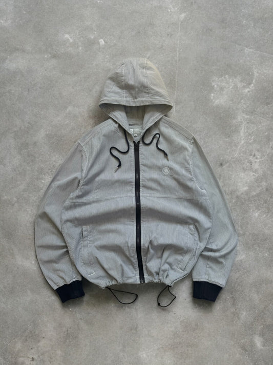 Vintage 2000's striped stussy technical jacket (M)