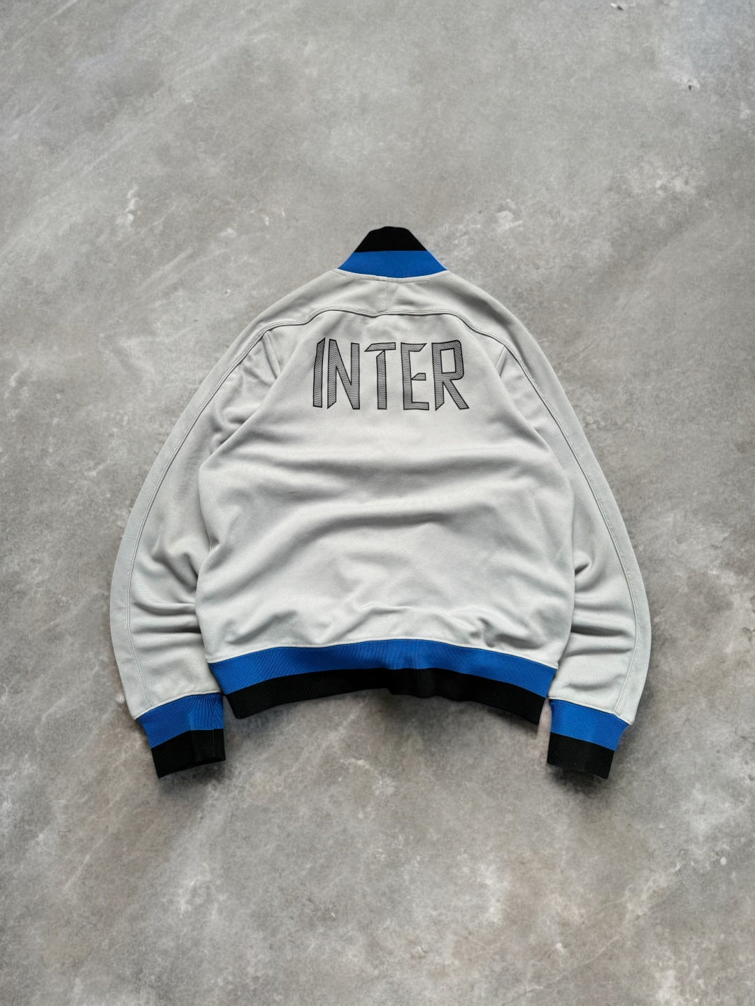 Vintage grey black and blue Nike Inter Milan football track jacket (M)