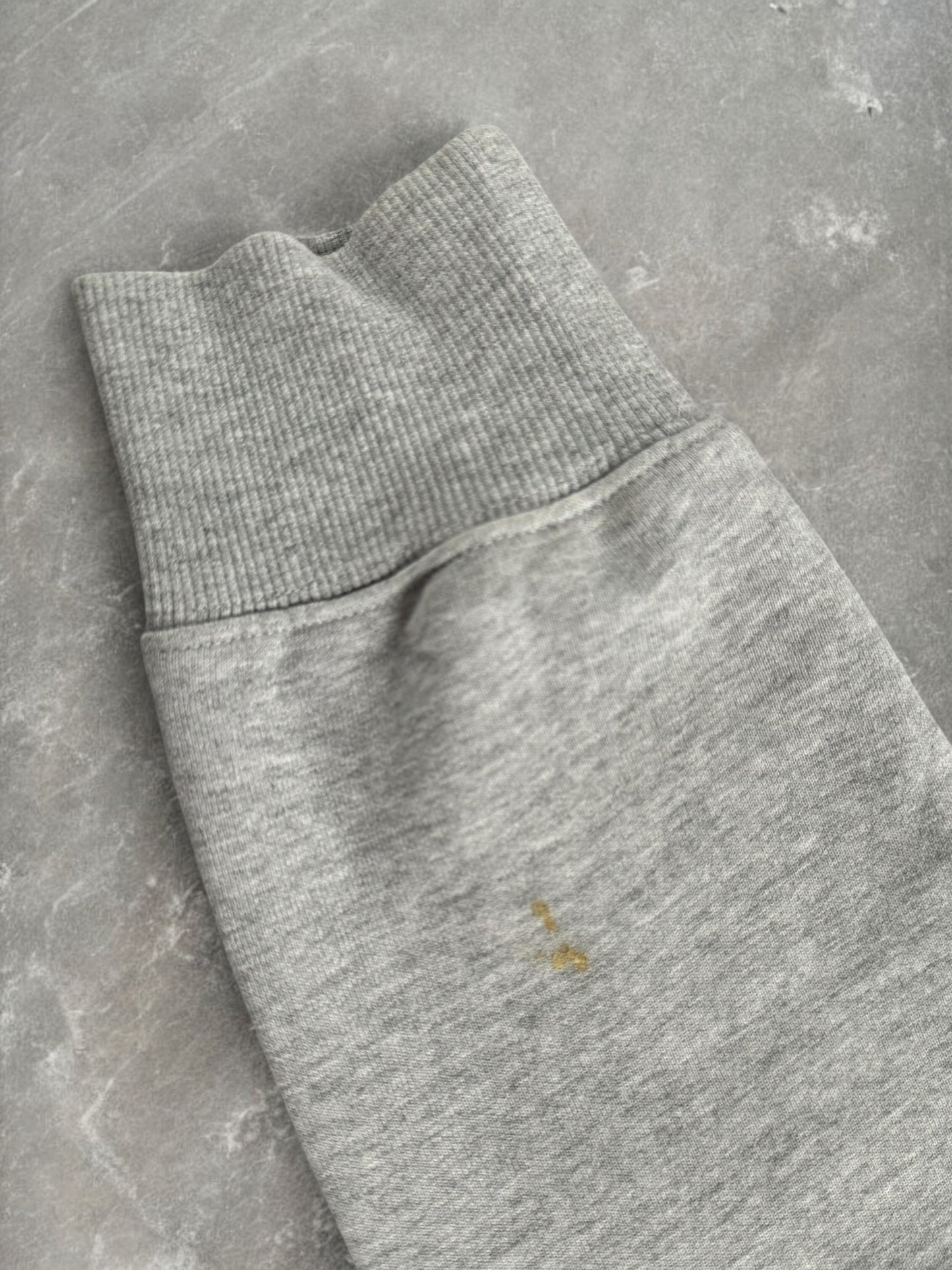 Vintage grey and navy blue Evisu centre logo hoodie (S)