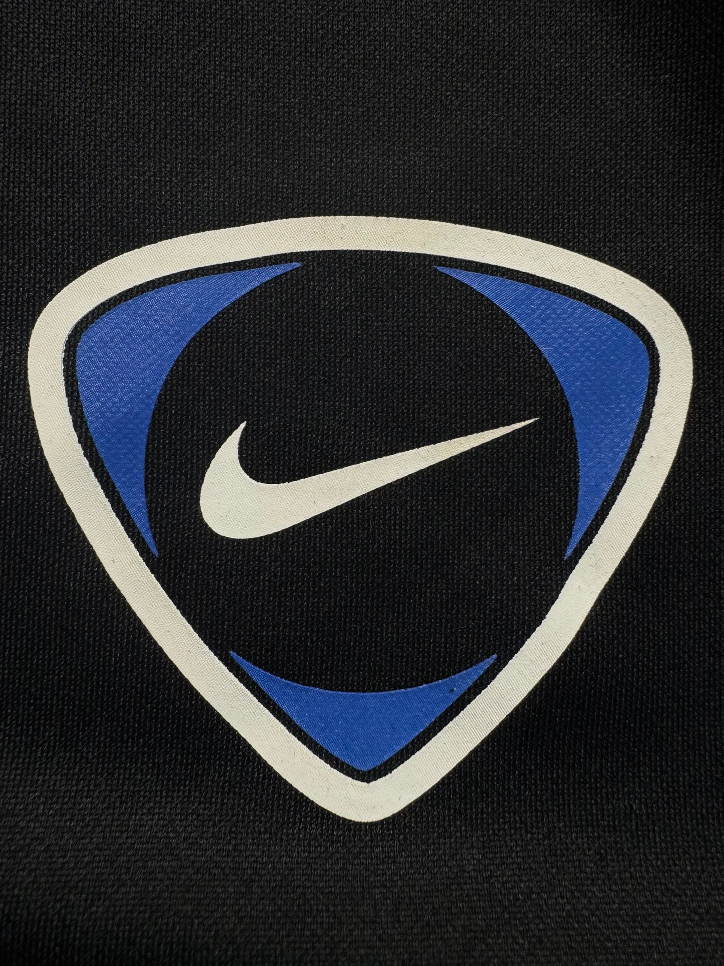 Vintage 2000's Nike T90 swoosh crest logo printed graphic two tone t shirt (M)