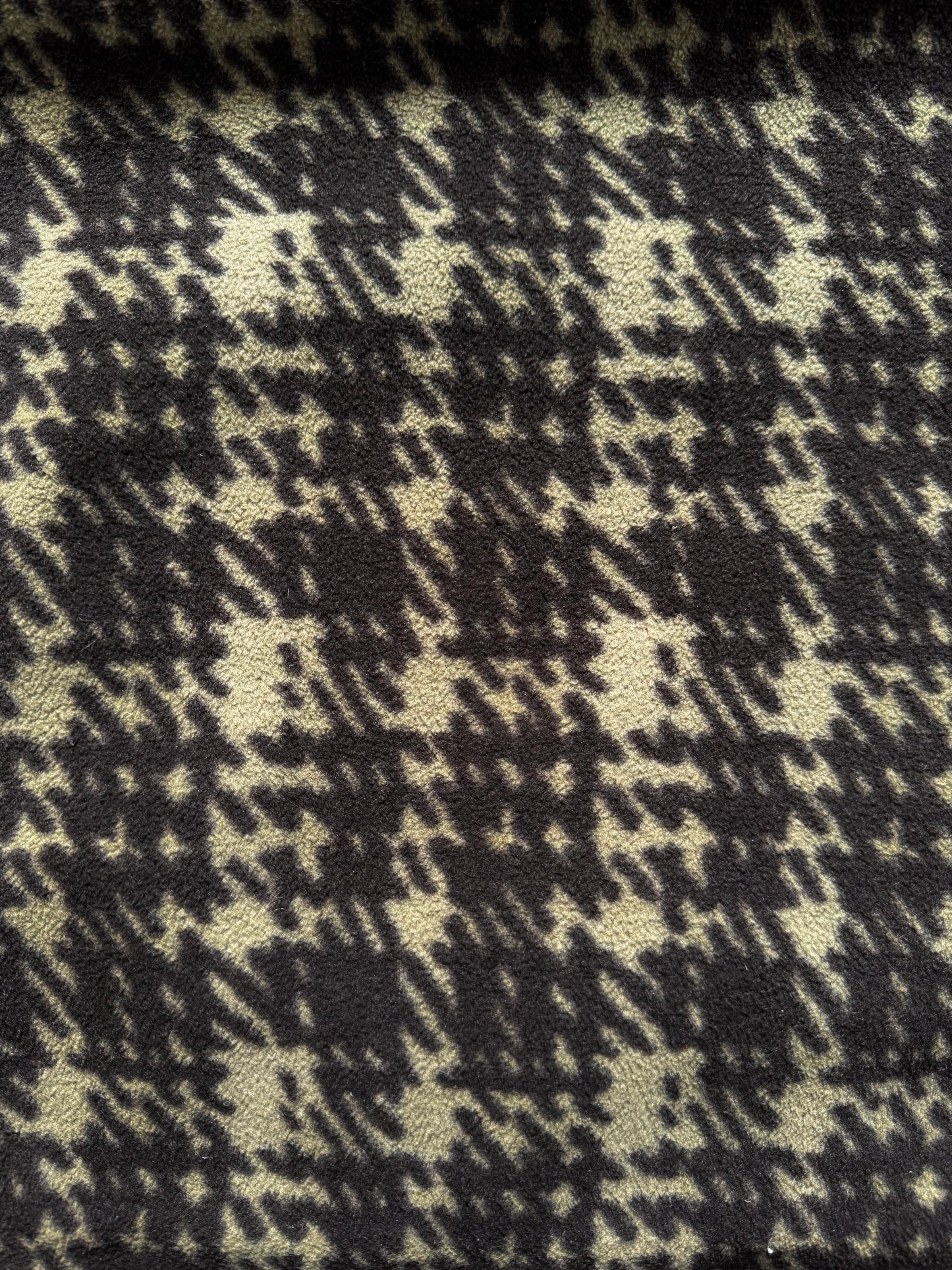 Vintage 2000's khaki green and black Stussy reversible plaid / tartan technical jacket (M)