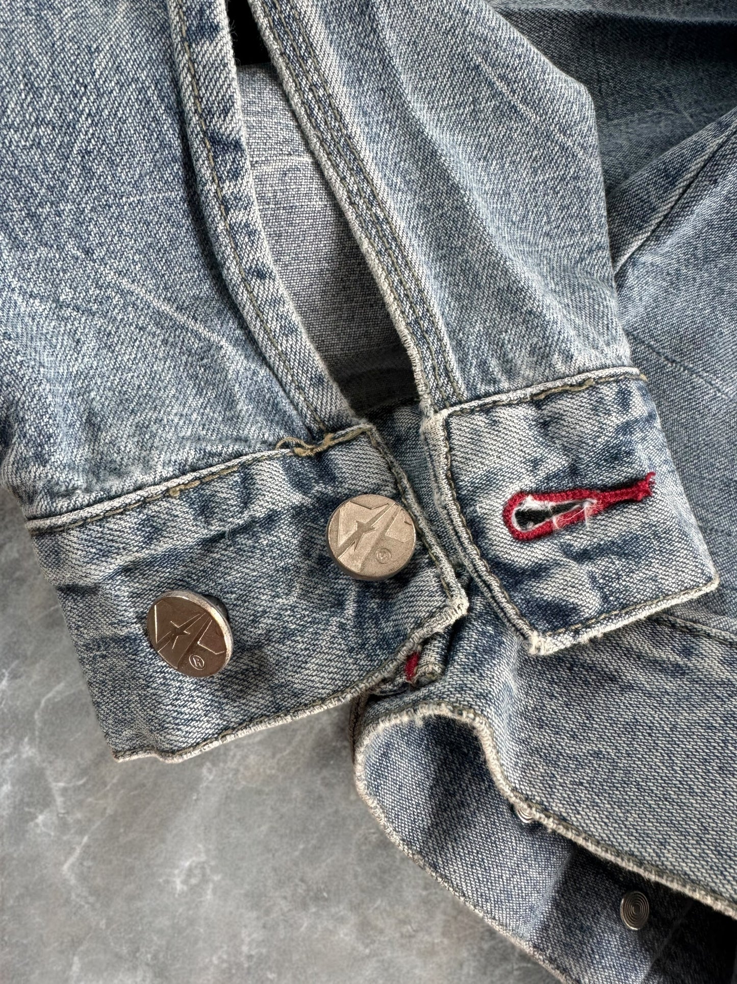 Vintage 90's light wash Avirex denim jacket (XL)