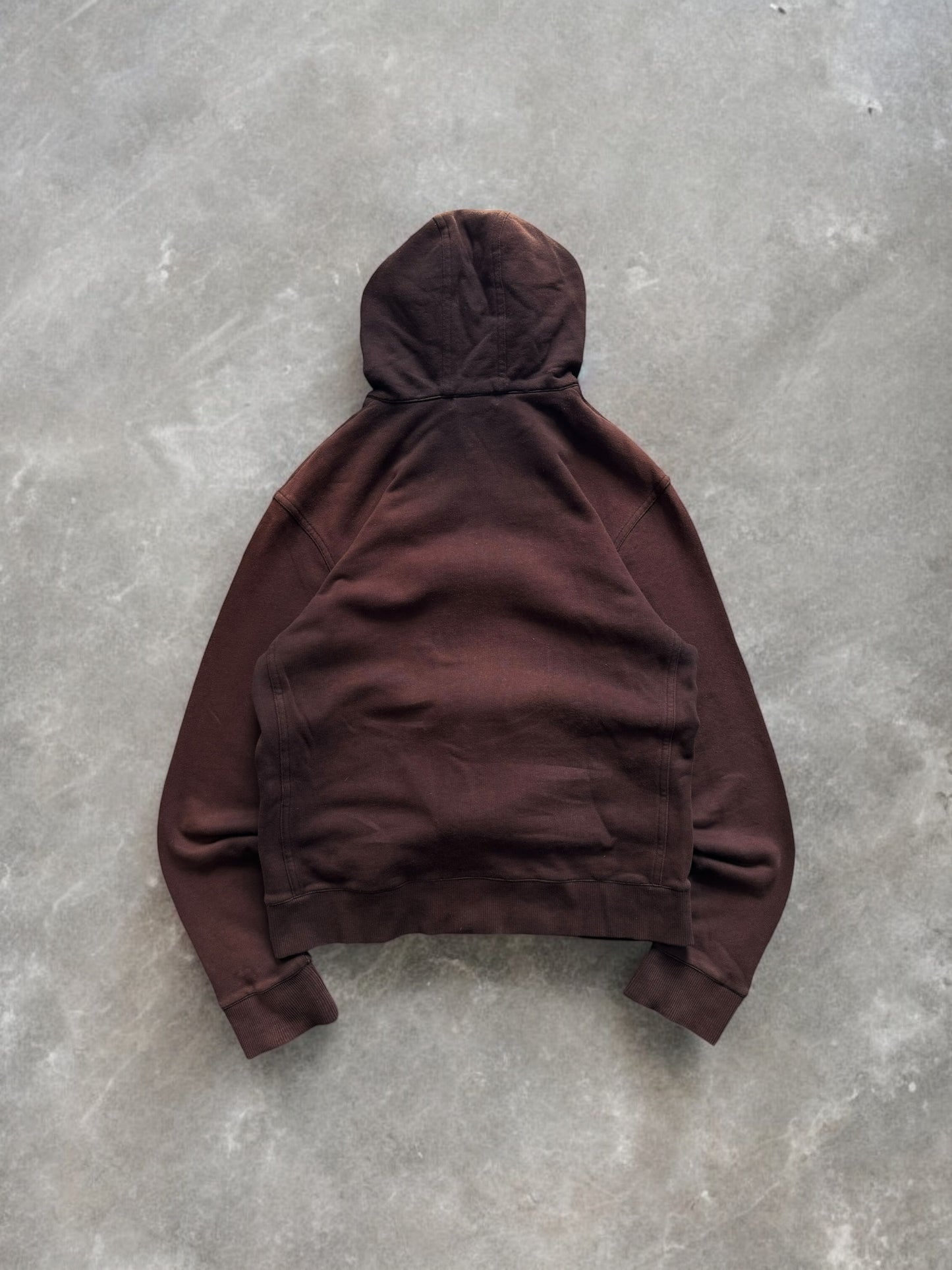 Vintage 2000's washed brown Burberry nova check zip up hoodie (S)