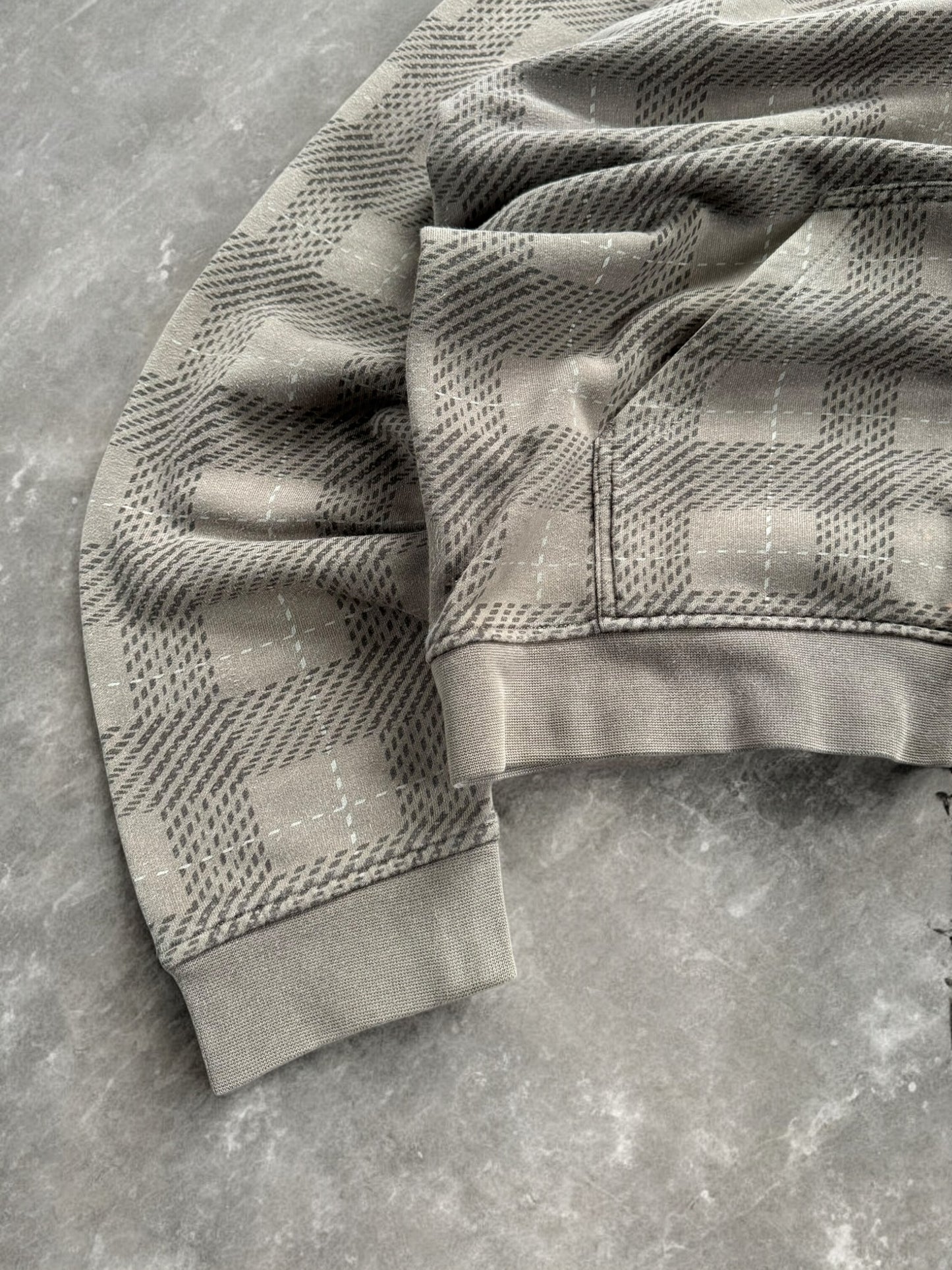 Vintage 2000's brown and beige/cream Billabong tartan / plaid zip up hoodie (XL)