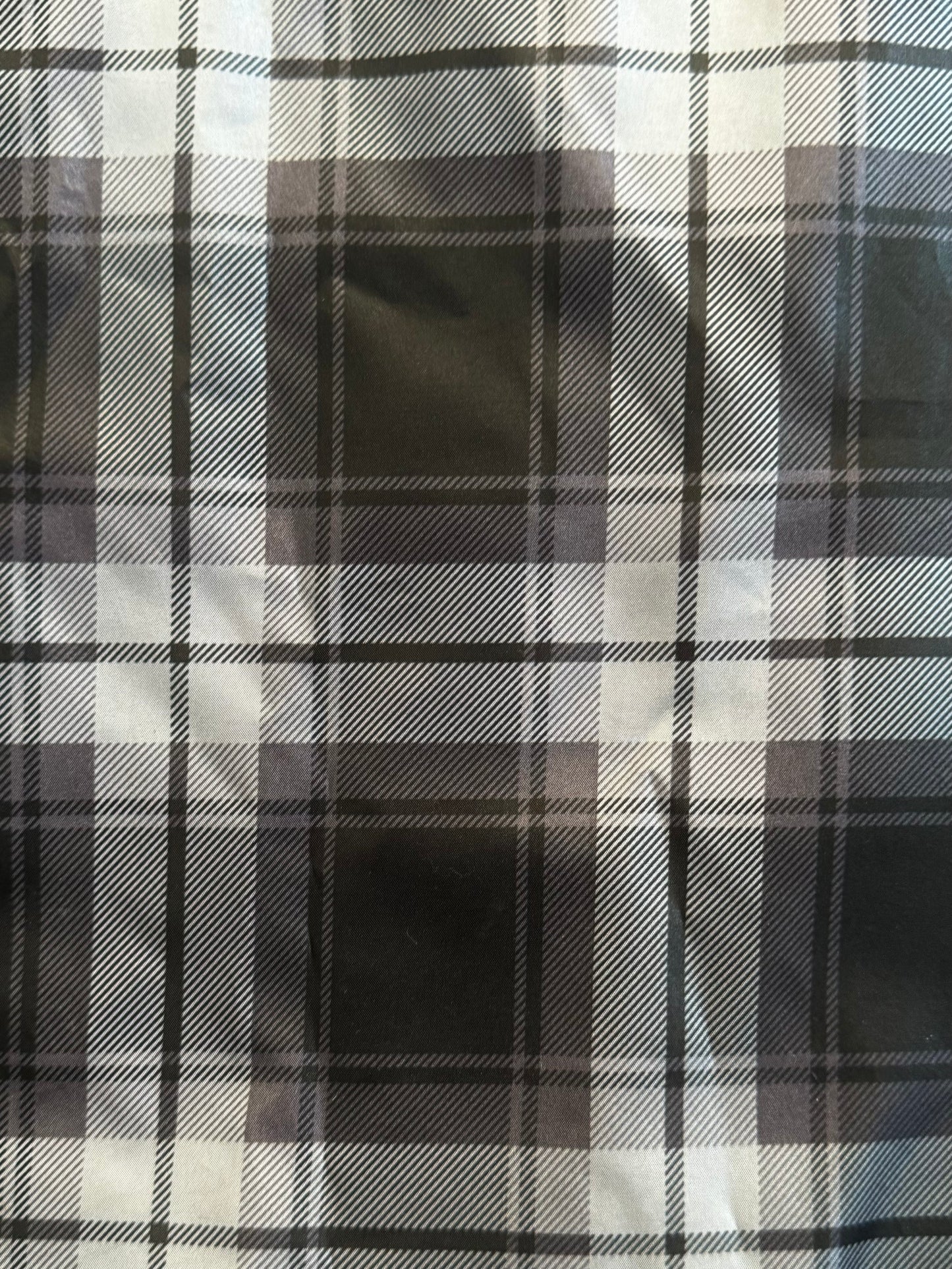 Vintage grey and black Uniqlo tartan / plaid technical jacket (L)