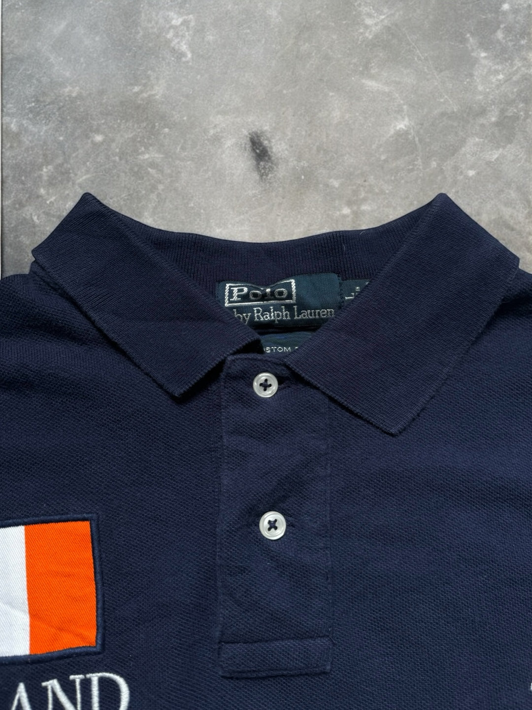 Vintage 2000's Ralph Lauren Ireland big pony country flag embroidered polo shirt (L)