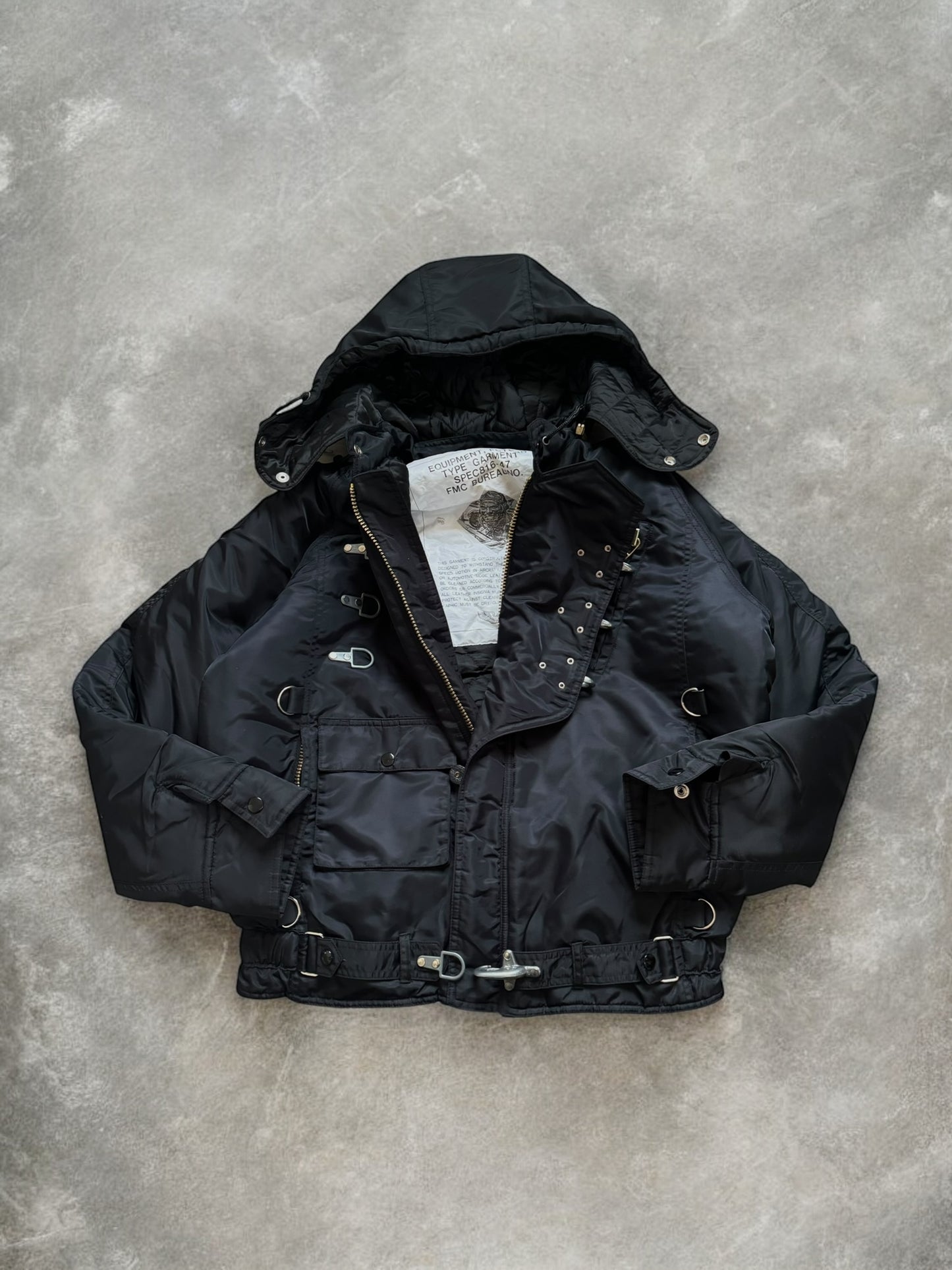 Vintage 90's firemans metal clasp bomber jacket (M)