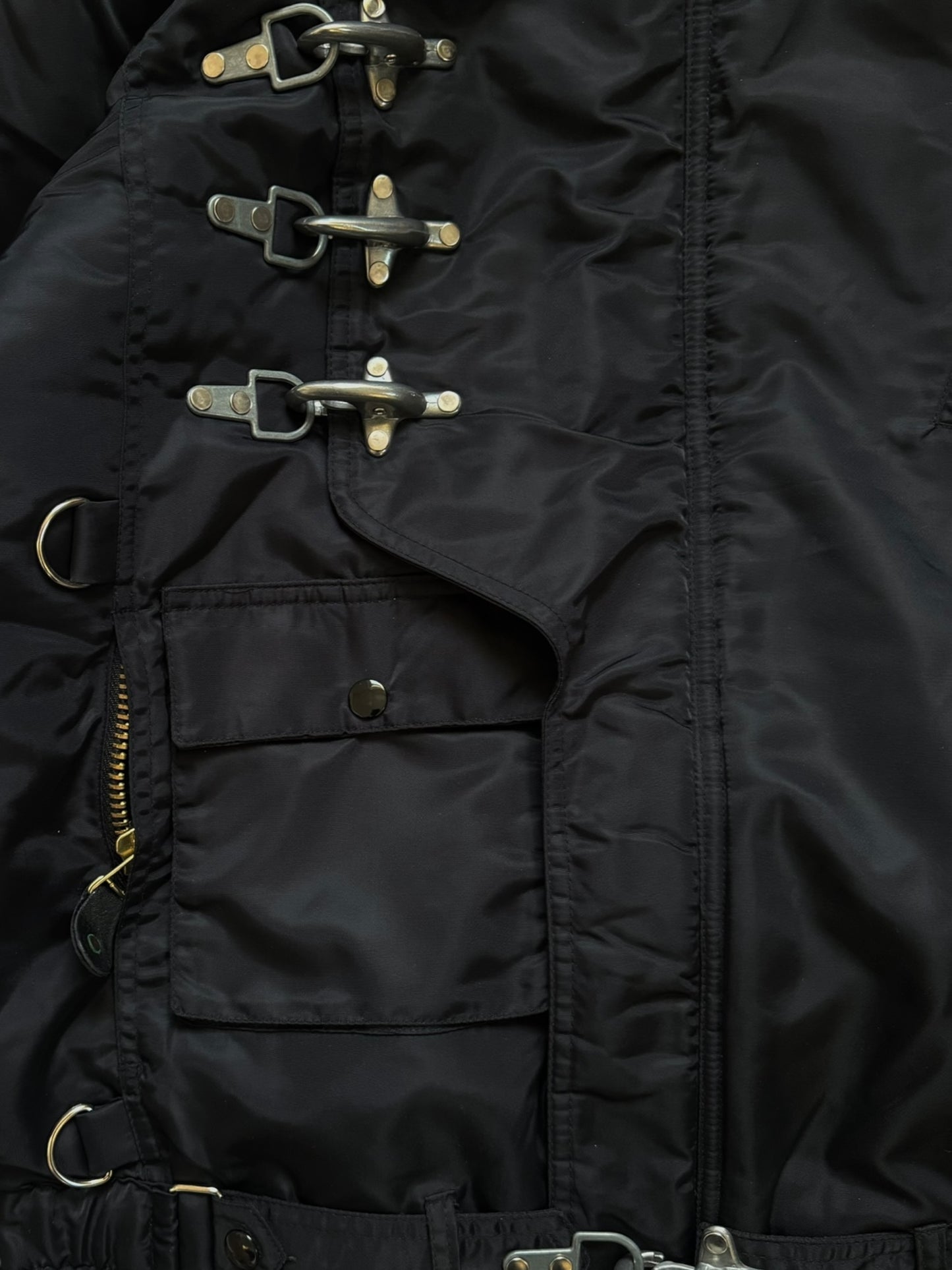 Vintage 90's firemans metal clasp bomber jacket (M)